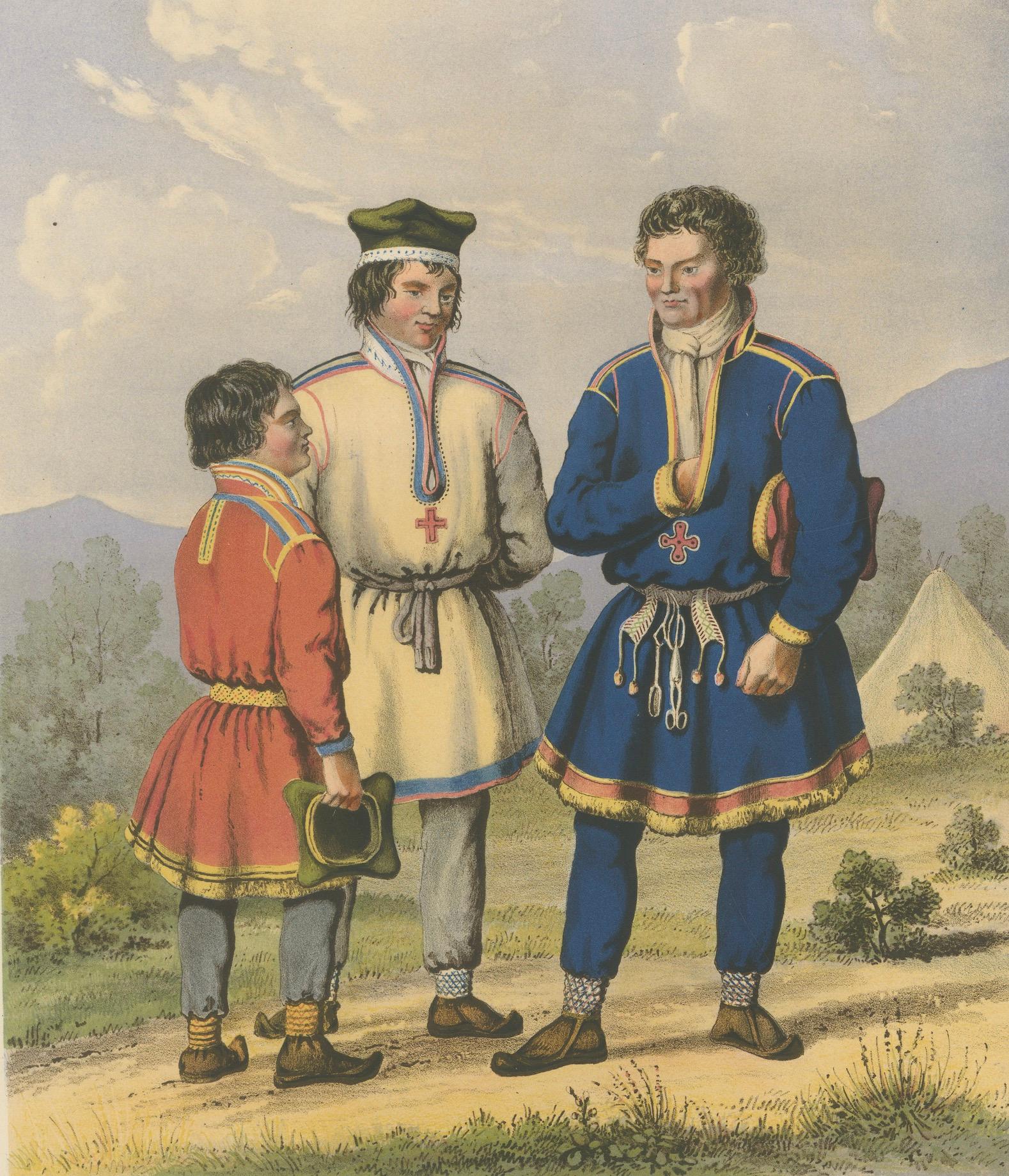 Mid-19th Century Norwegian Sámi Attire – Summer Dress from Laplanders in Finnmark, c.1860 For Sale