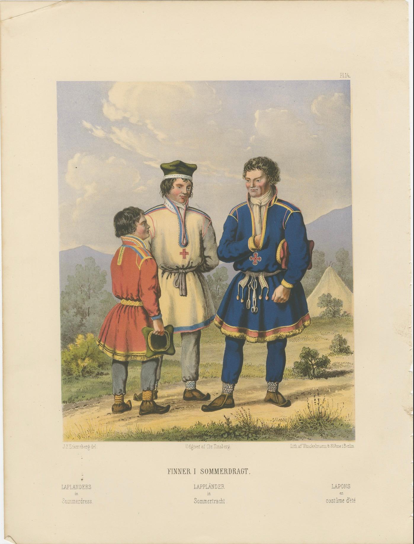 Norwegian Sámi Attire – Summer Dress from Laplanders in Finnmark, c.1860 For Sale 1