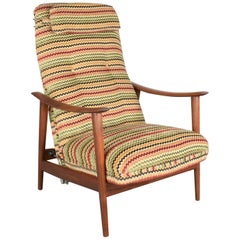 Norwegian Scandinavian Modern High Back Reclining Lounge Chair Attr Arnt Lande