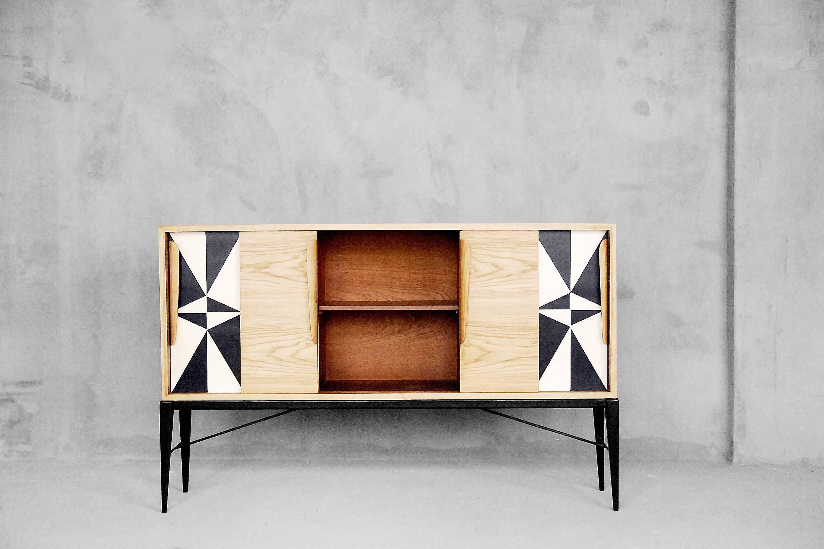 Norwegian Sideboard and Cabinet Set, 1960s, Set of Two In Excellent Condition In Warsaw, PL