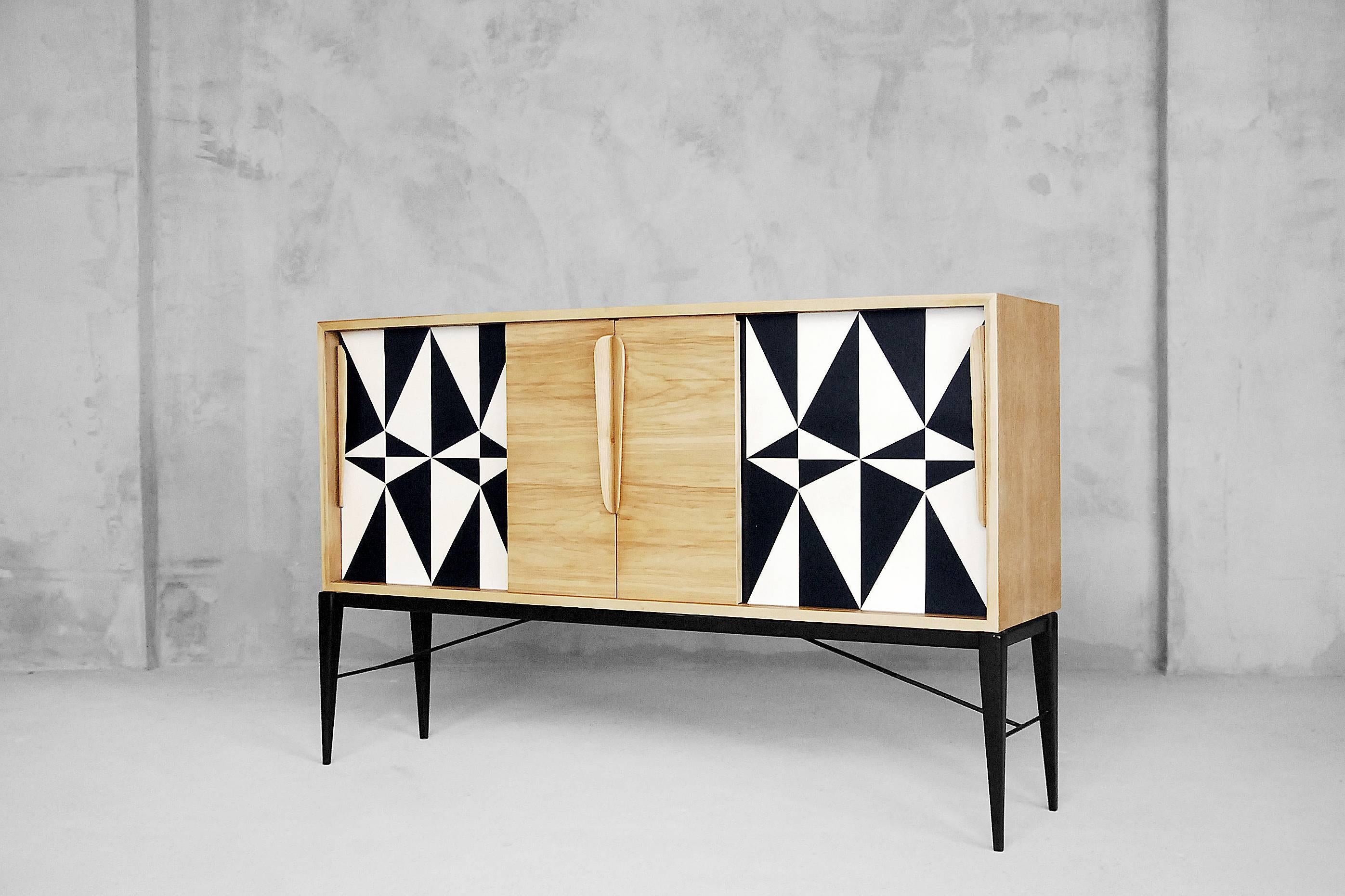Mid-20th Century Norwegian Sideboard and Cabinet Set, 1960s, Set of Two