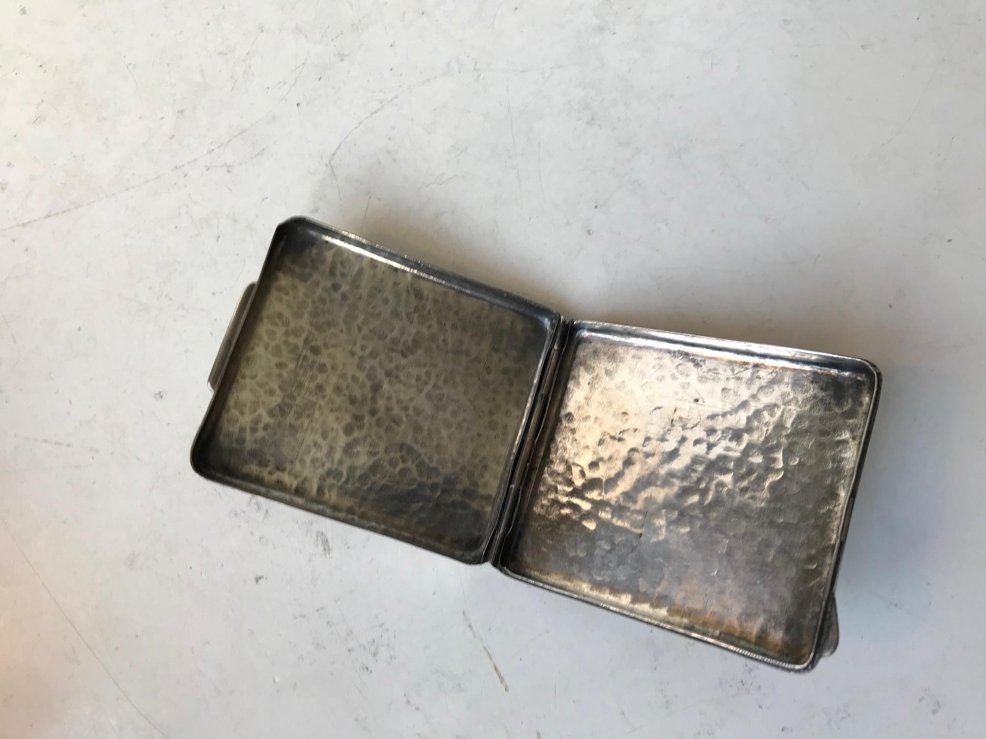 Norwegian Silver Snuff Box with the Midgaard Serpent, 1950s In Good Condition In Esbjerg, DK