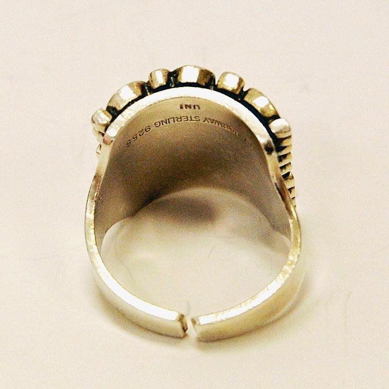 Norwegian Silverring with Circles by Marianne Berg for UniDavid
