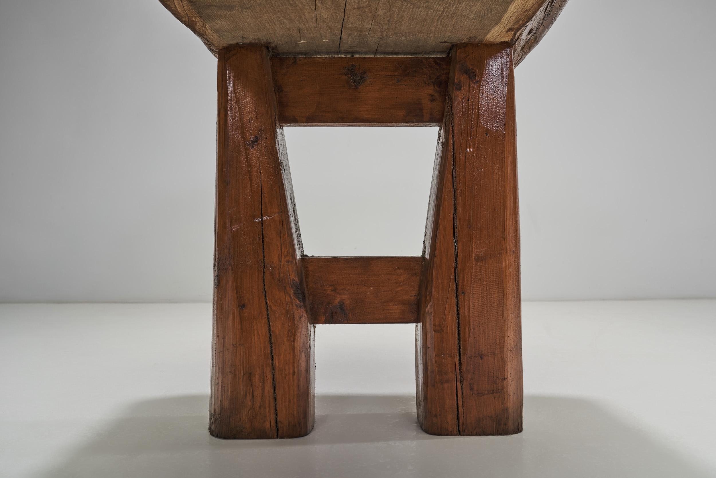 Norwegian Solid Wood Dining Table, Norway early 20th century 8
