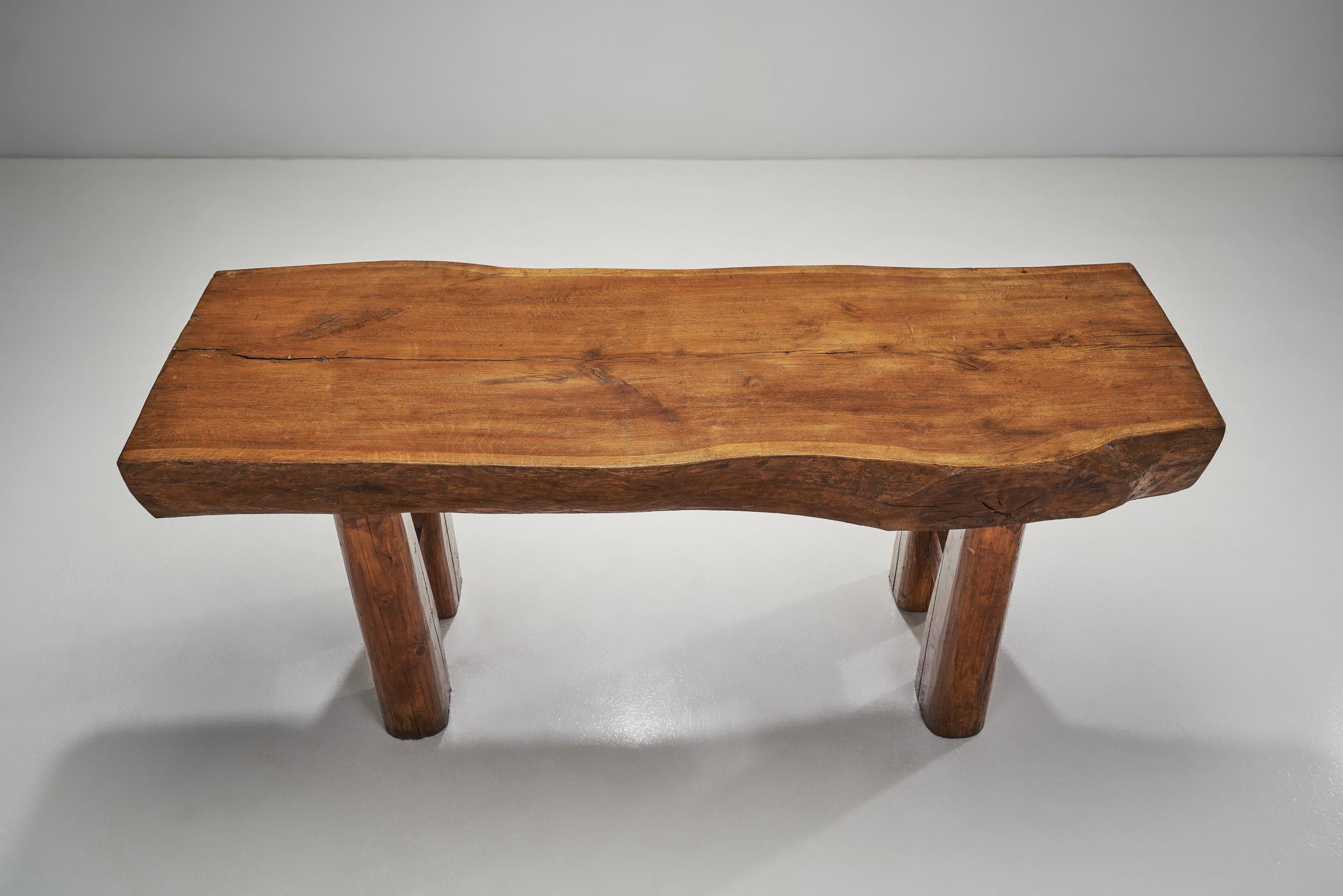 Norwegian Solid Wood Dining Table, Norway early 20th century 1