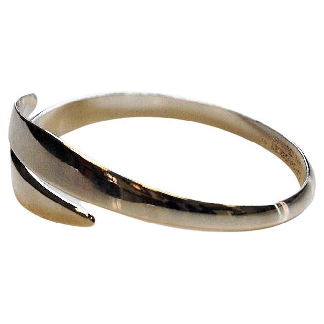 Bracelet jonc norvégien en argent sterling par David Andersen, années 1960