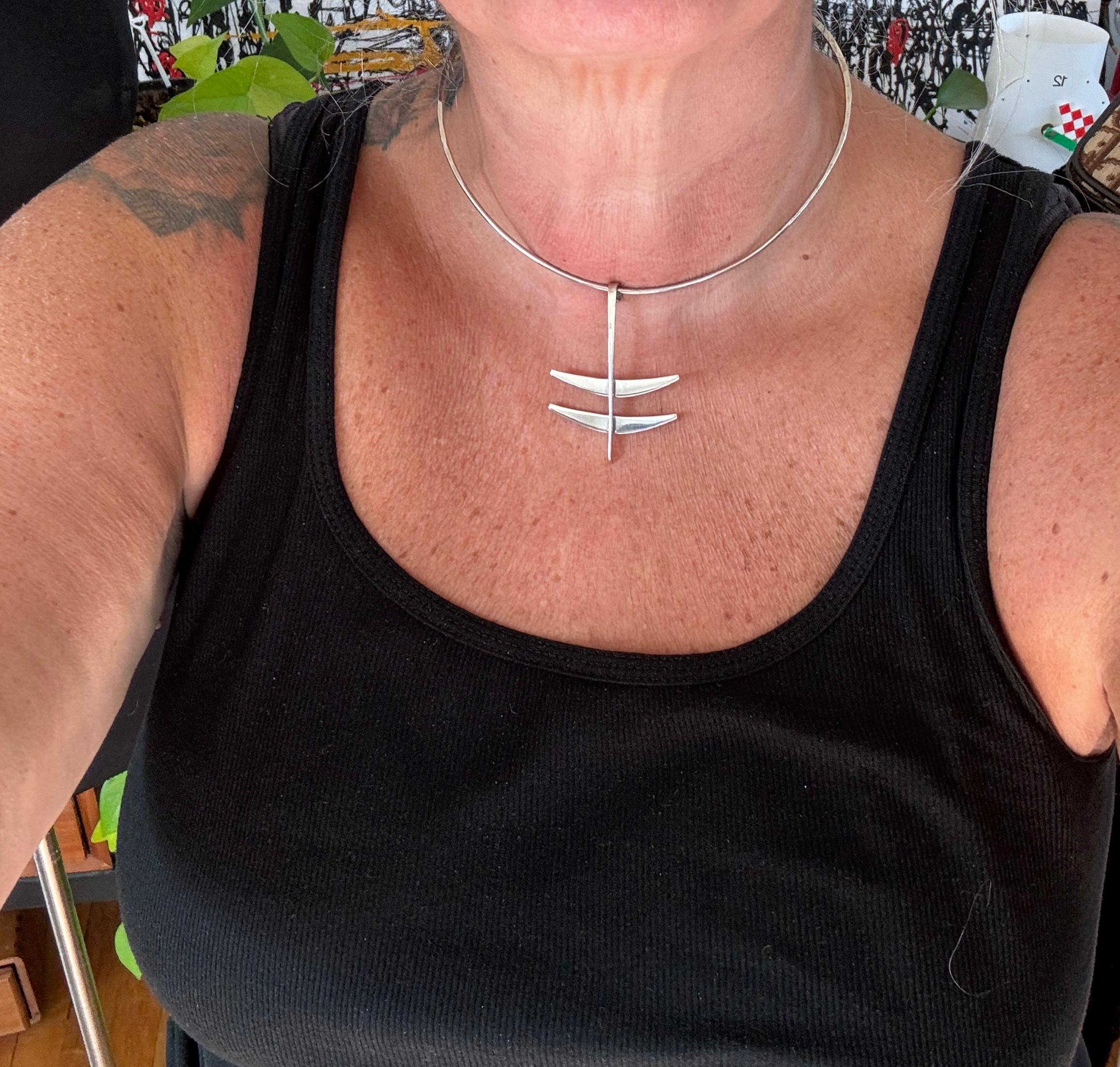 Norwegische Sterlingsilber-Halskette Anna Greta Eker Choker im Angebot 5