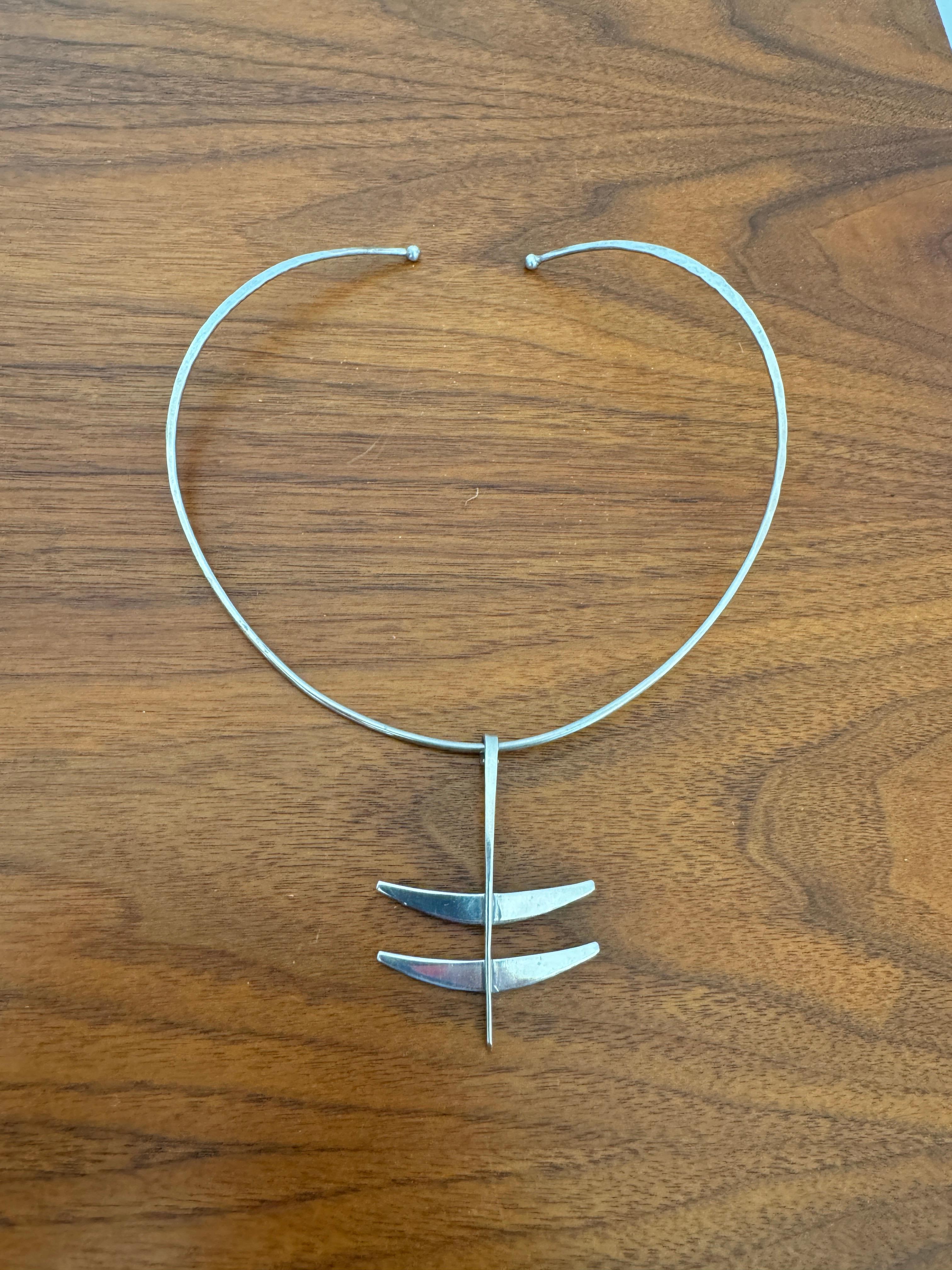 Norwegische Sterlingsilber-Halskette Anna Greta Eker Choker im Angebot 6