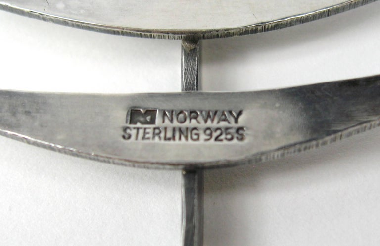  Norwegian Sterling silver Necklace Anna Greta Eker Choker  In Good Condition For Sale In Wallkill, NY