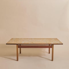 Mesa de centro con tablero de piedra noruega, diseñada por Erling Viksjø para Conglo Designs, década de 1960