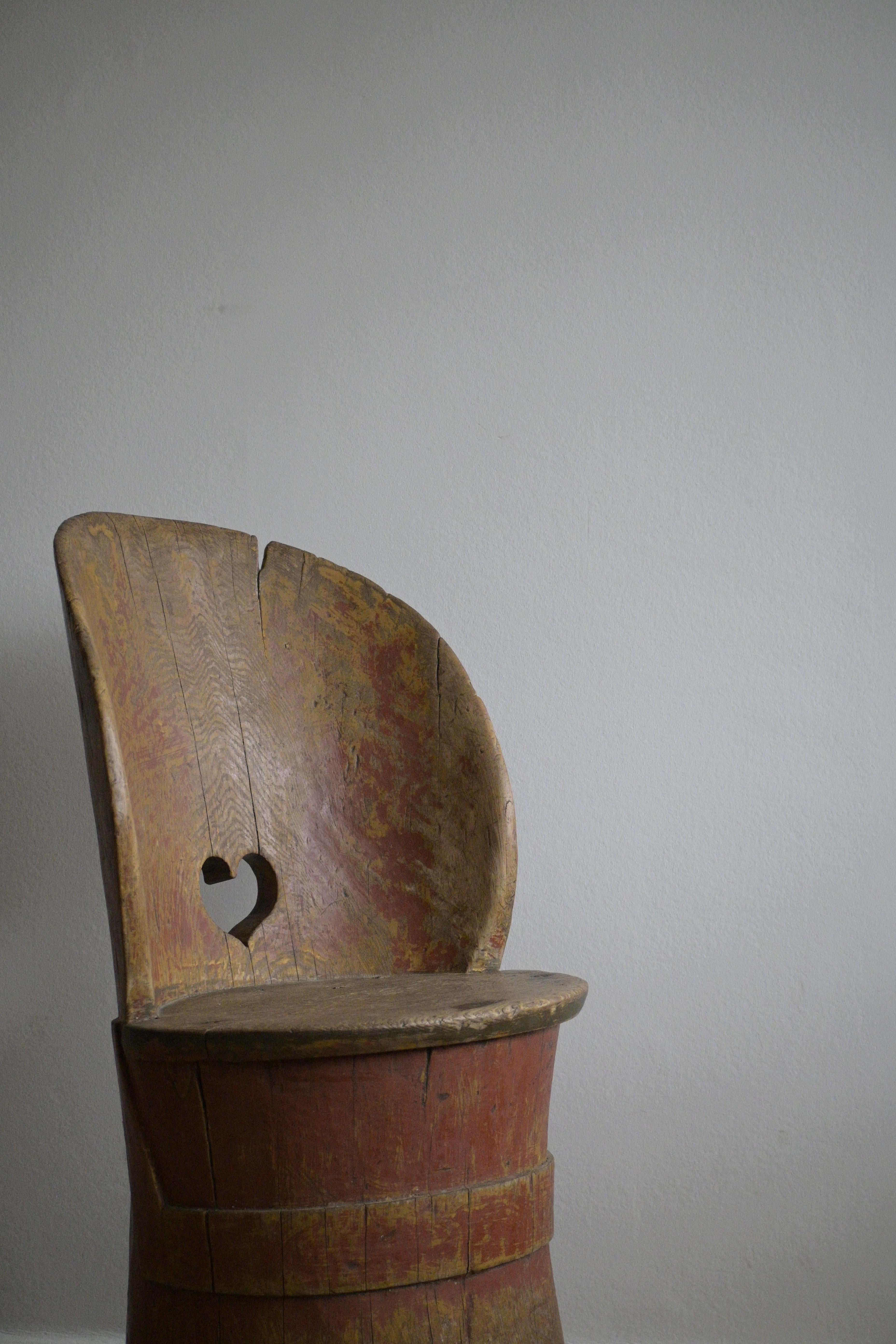 Norwegian Stump Chair 1860-1880 For Sale 2