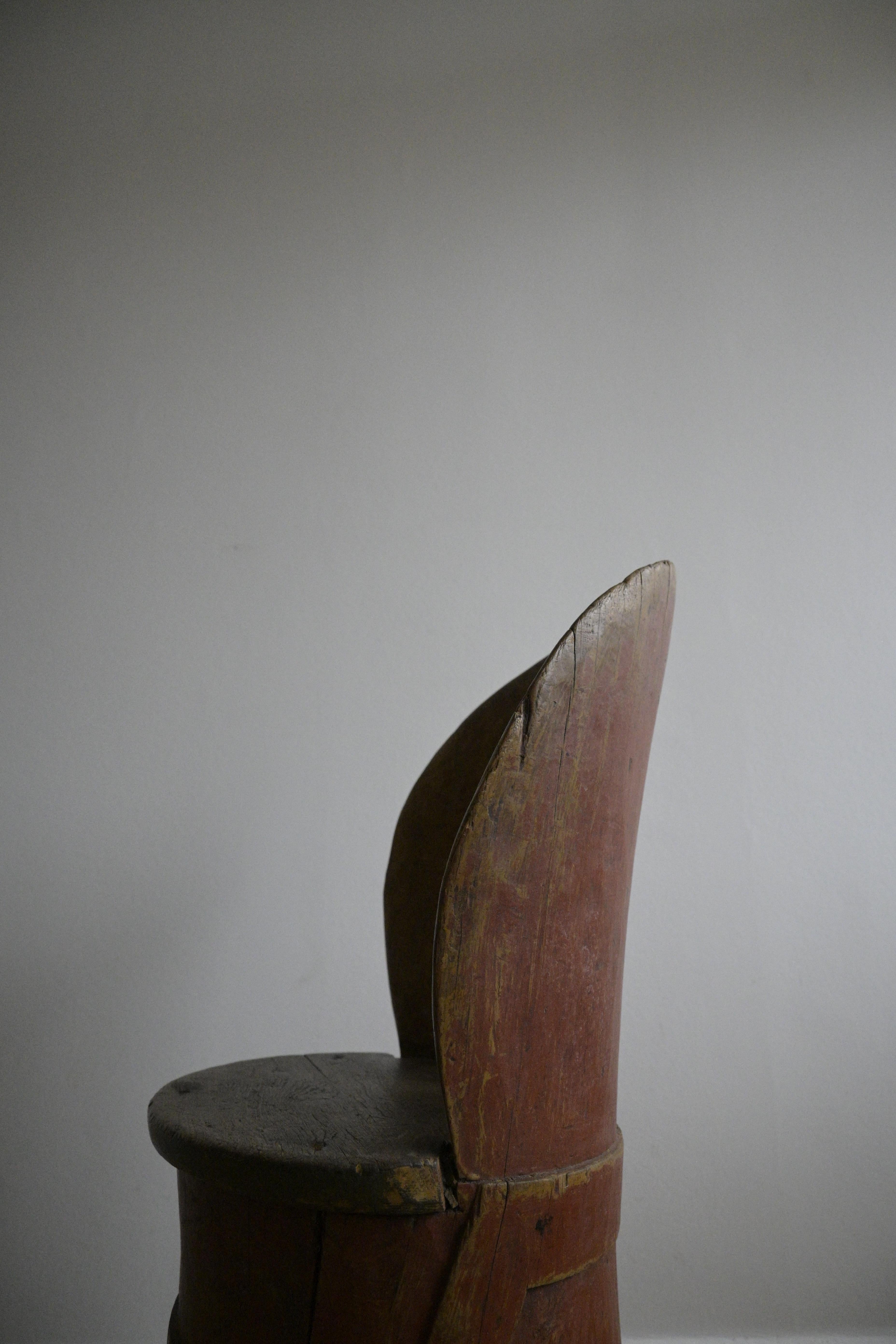 Norwegian Stump Chair 1860-1880 In Good Condition For Sale In Farsta, SE
