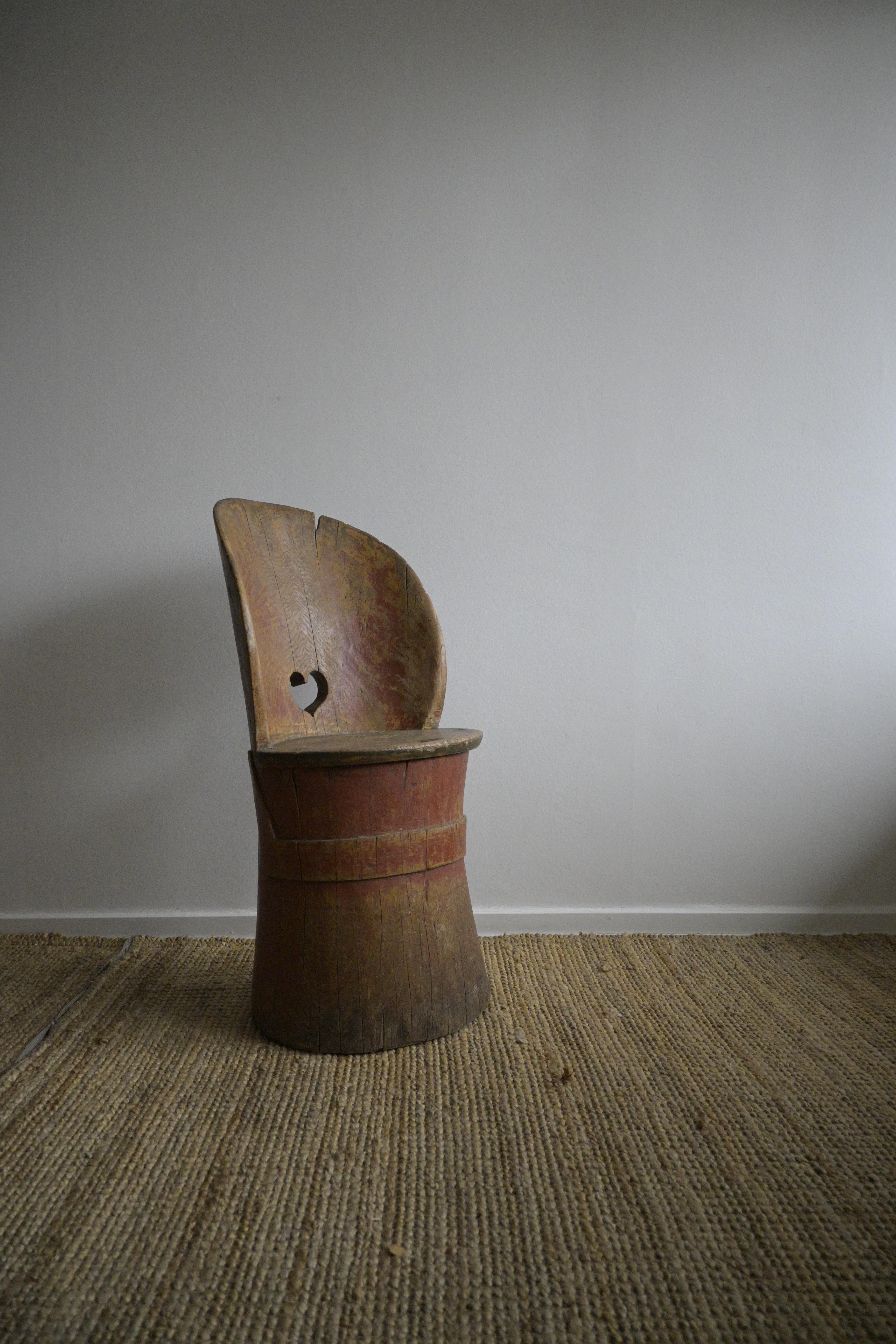 Norwegian Stump Chair 1860-1880 For Sale 1
