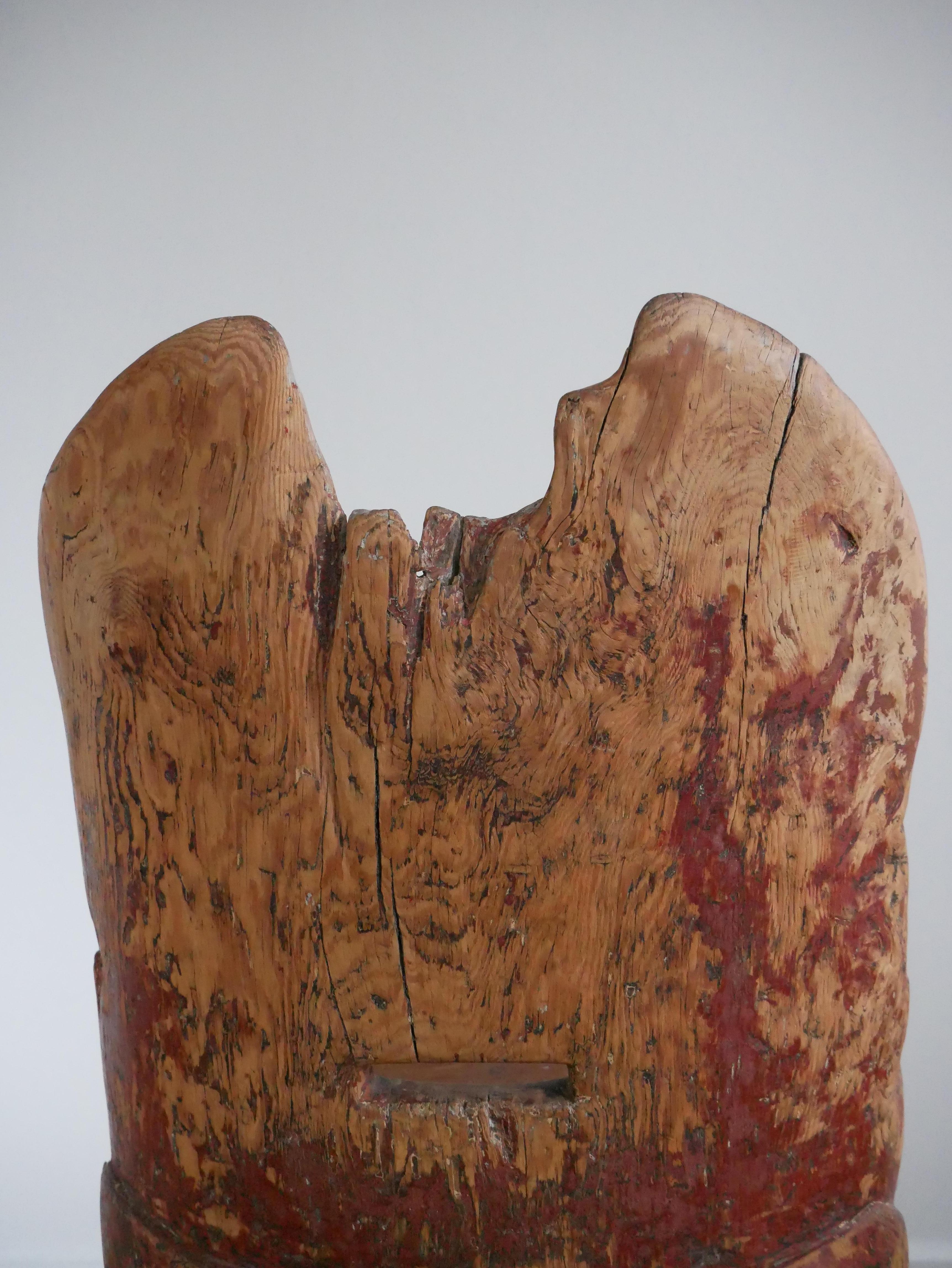Silla noruega Stump ca 1820s Tallado en venta