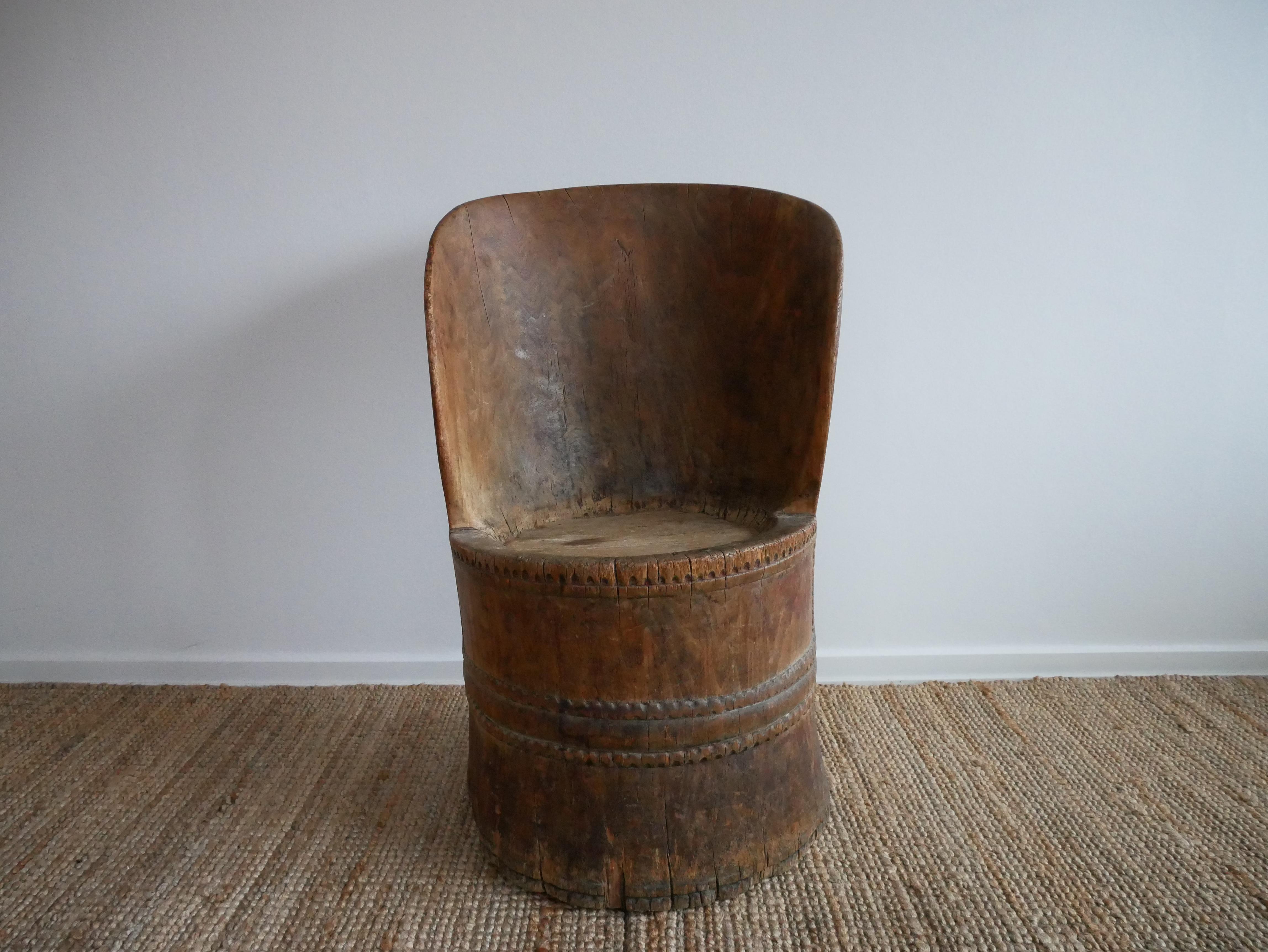 Norwegian stump chair.
Made out of birch tree circa 1850.
 