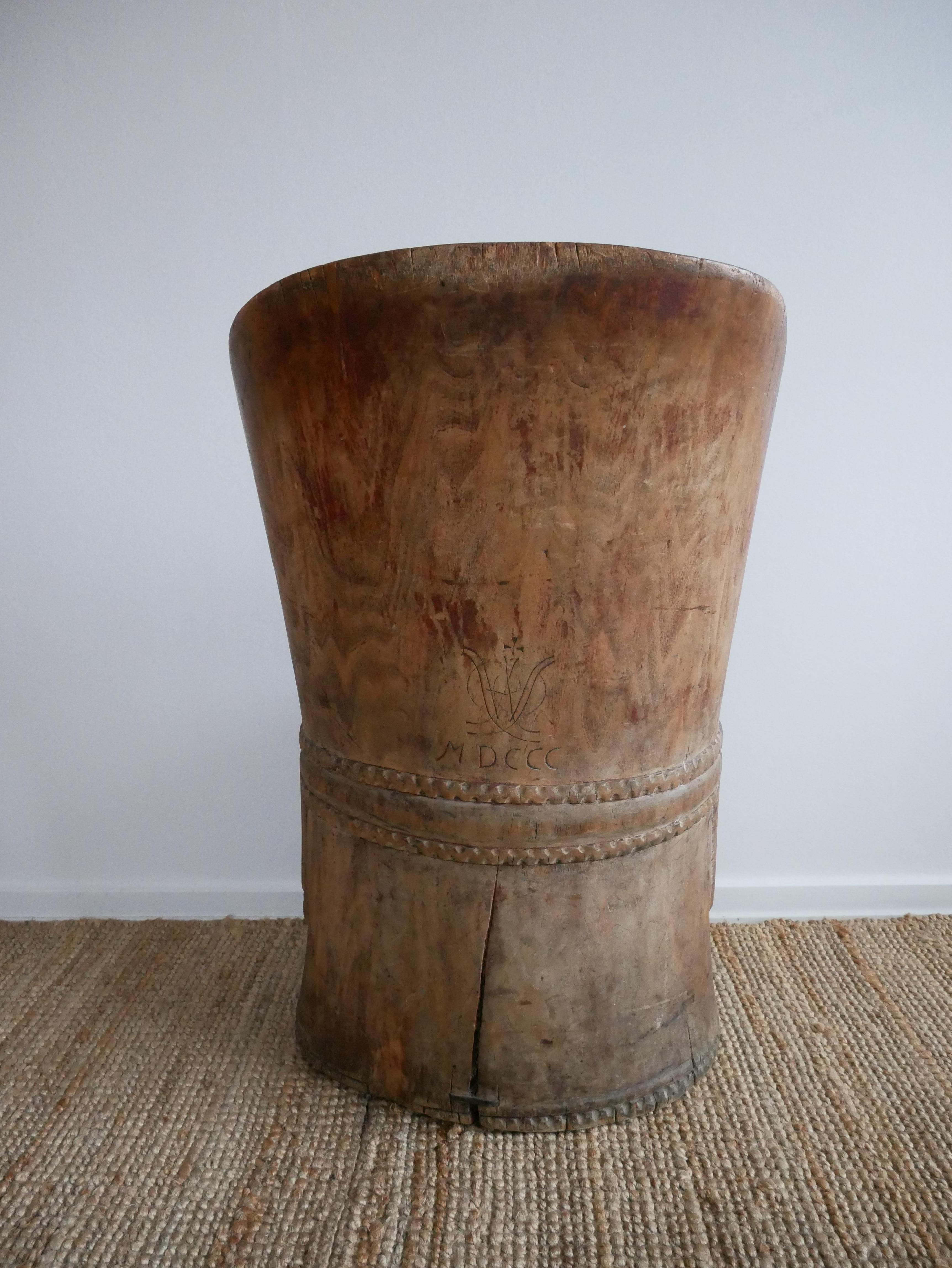 Folk Art Norwegian Stump Chair