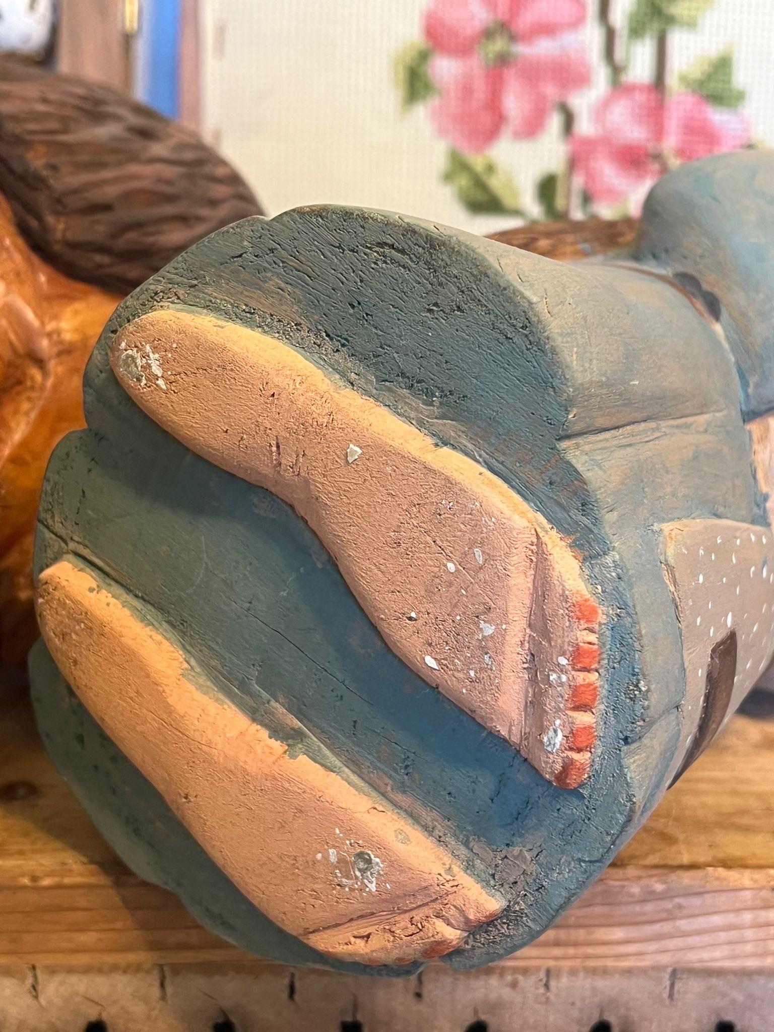 Figuras de Hombre y Mujer de Estilo Noruego Talladas a Mano Madera en venta