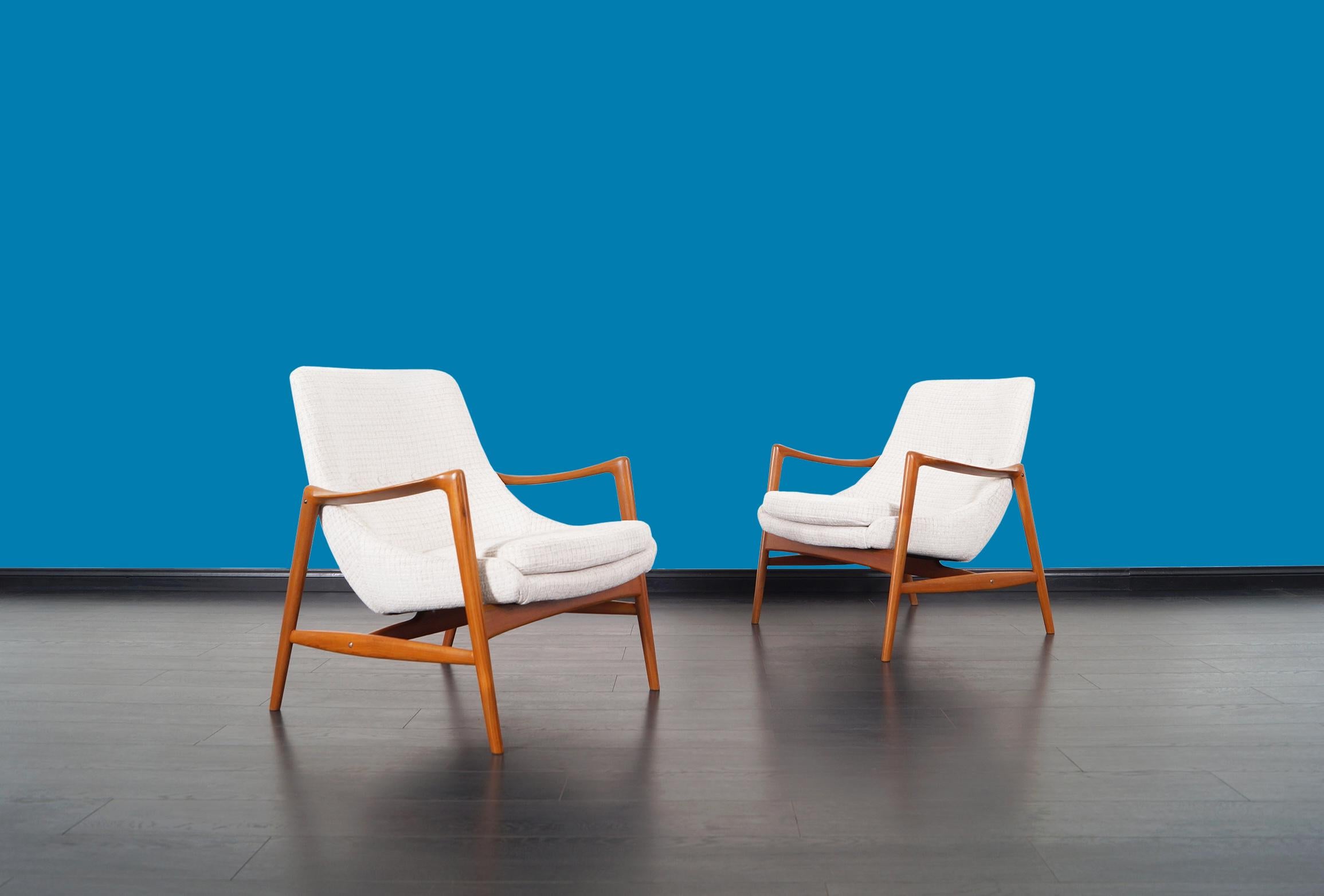 Mid-20th Century Norwegian Teak Lounge Chairs by Rolf Rastad for Bokka Møbler