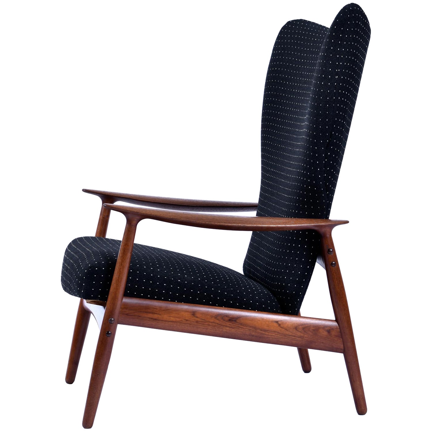 teak wingback chair