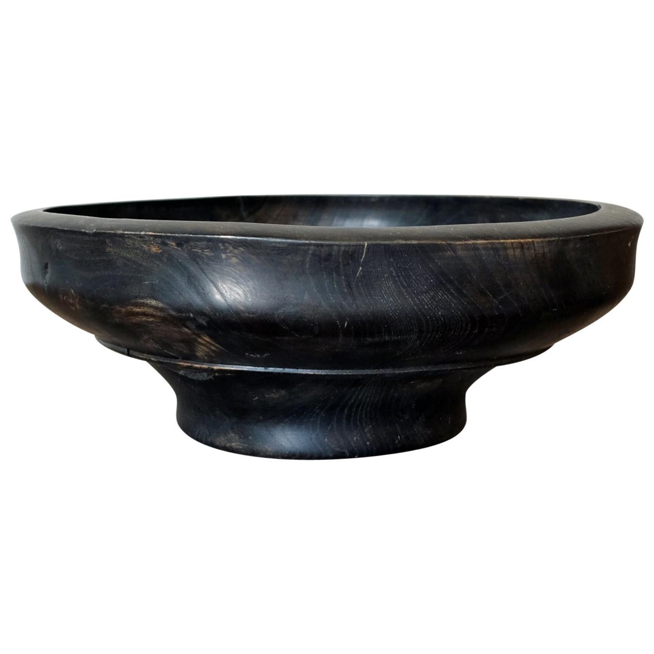 Norwegian Turned Bowl by Bertie Sømme, Large, Scandinavian, Modern Rustic