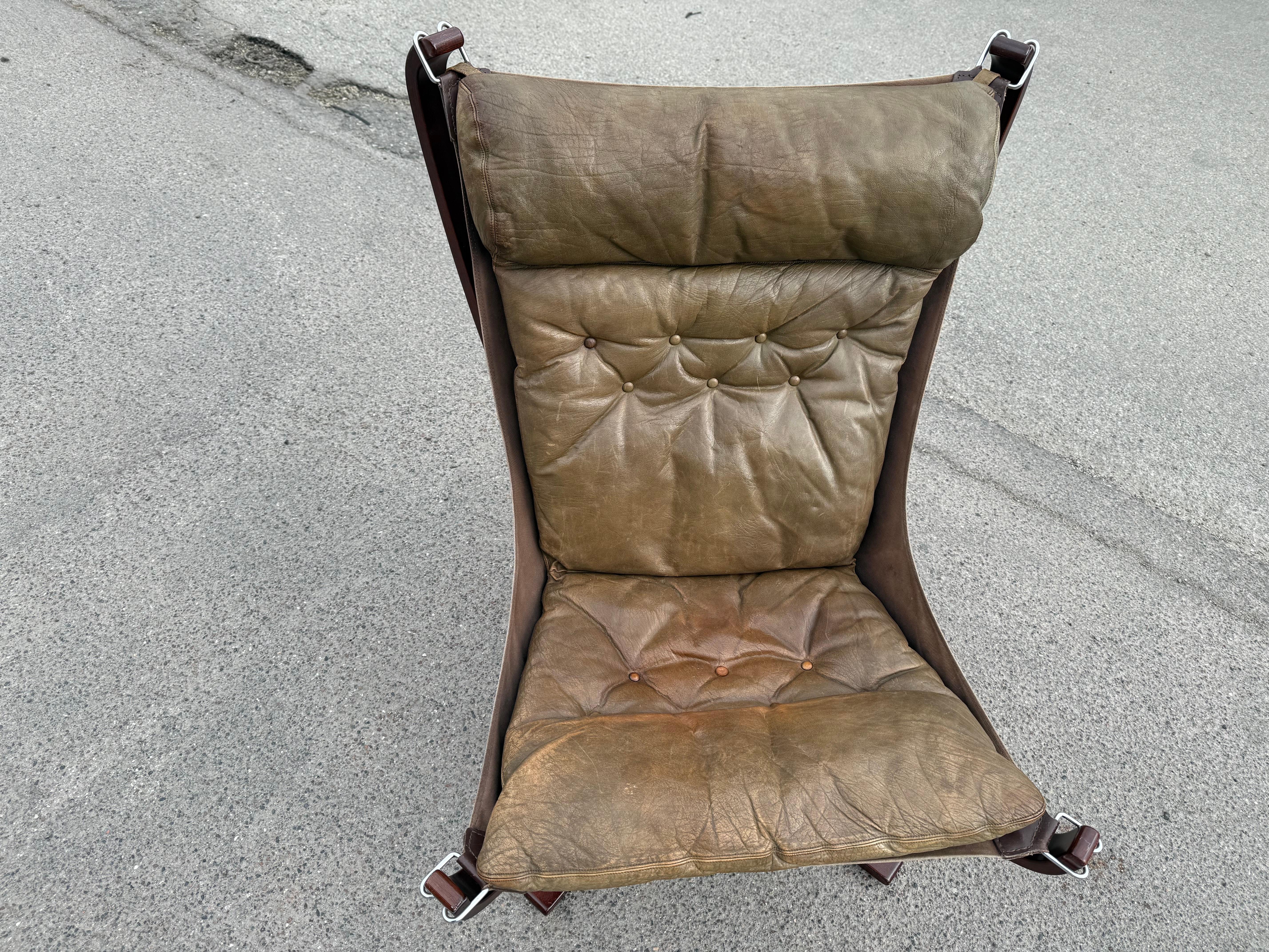 Norwegian Vintage Falcon Chair by Sigurd Ressell for Vatne Møbler, 1970s In Good Condition For Sale In Copenhagen, DK