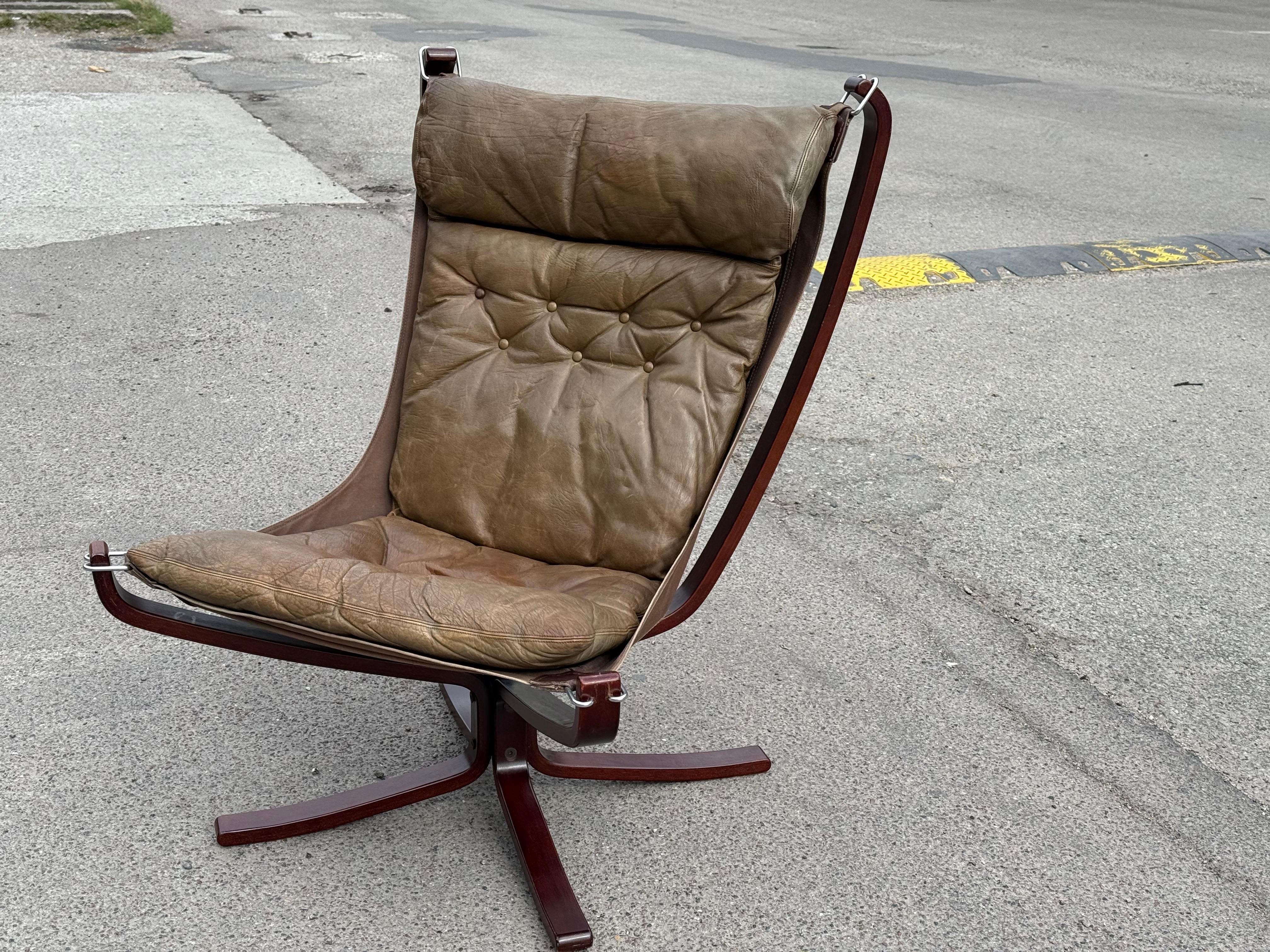 Norwegian Vintage Falcon Chair by Sigurd Ressell for Vatne Møbler, 1970s For Sale 2