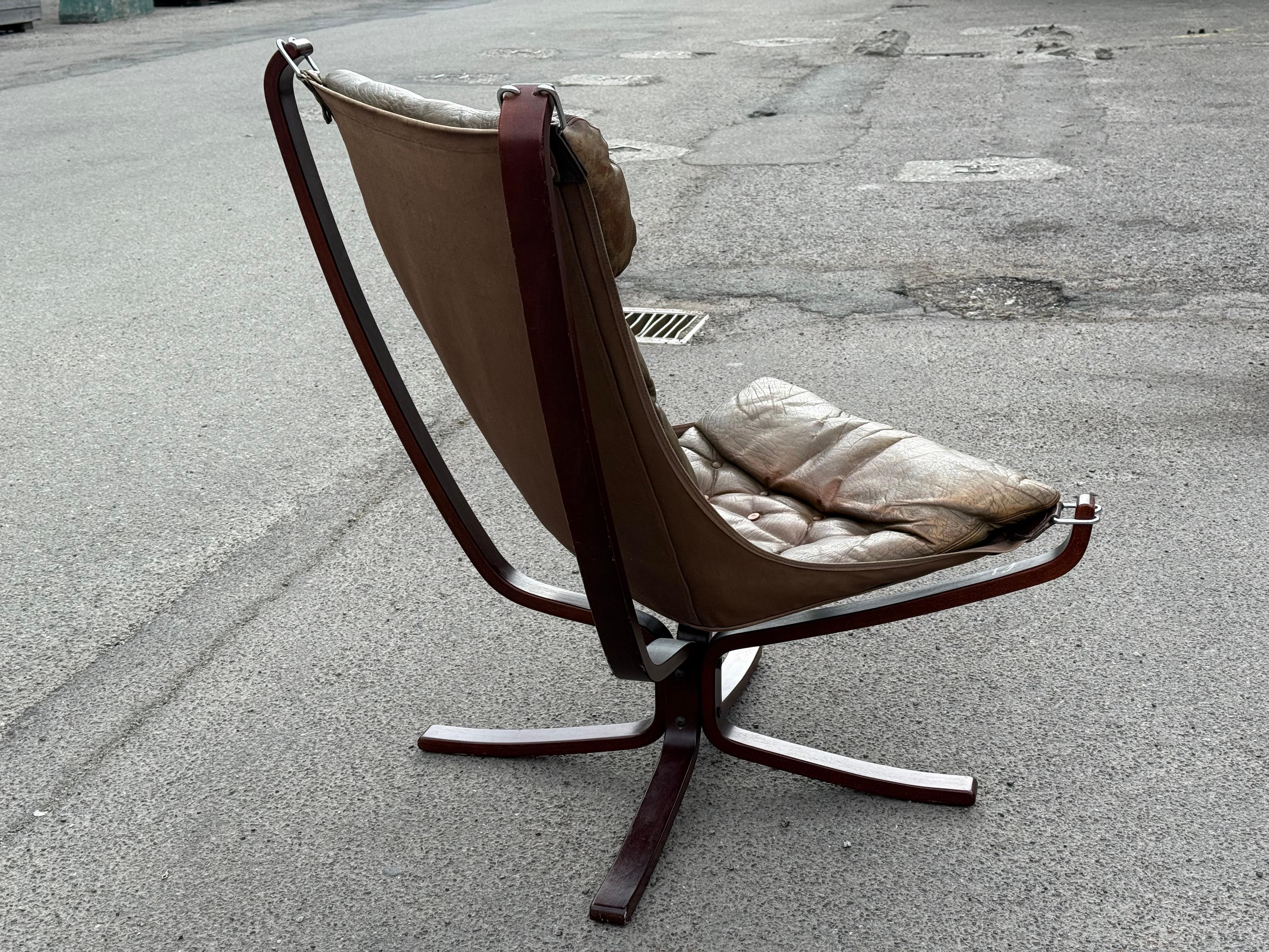 Norwegian Vintage Falcon Chair by Sigurd Ressell for Vatne Møbler, 1970s For Sale 3
