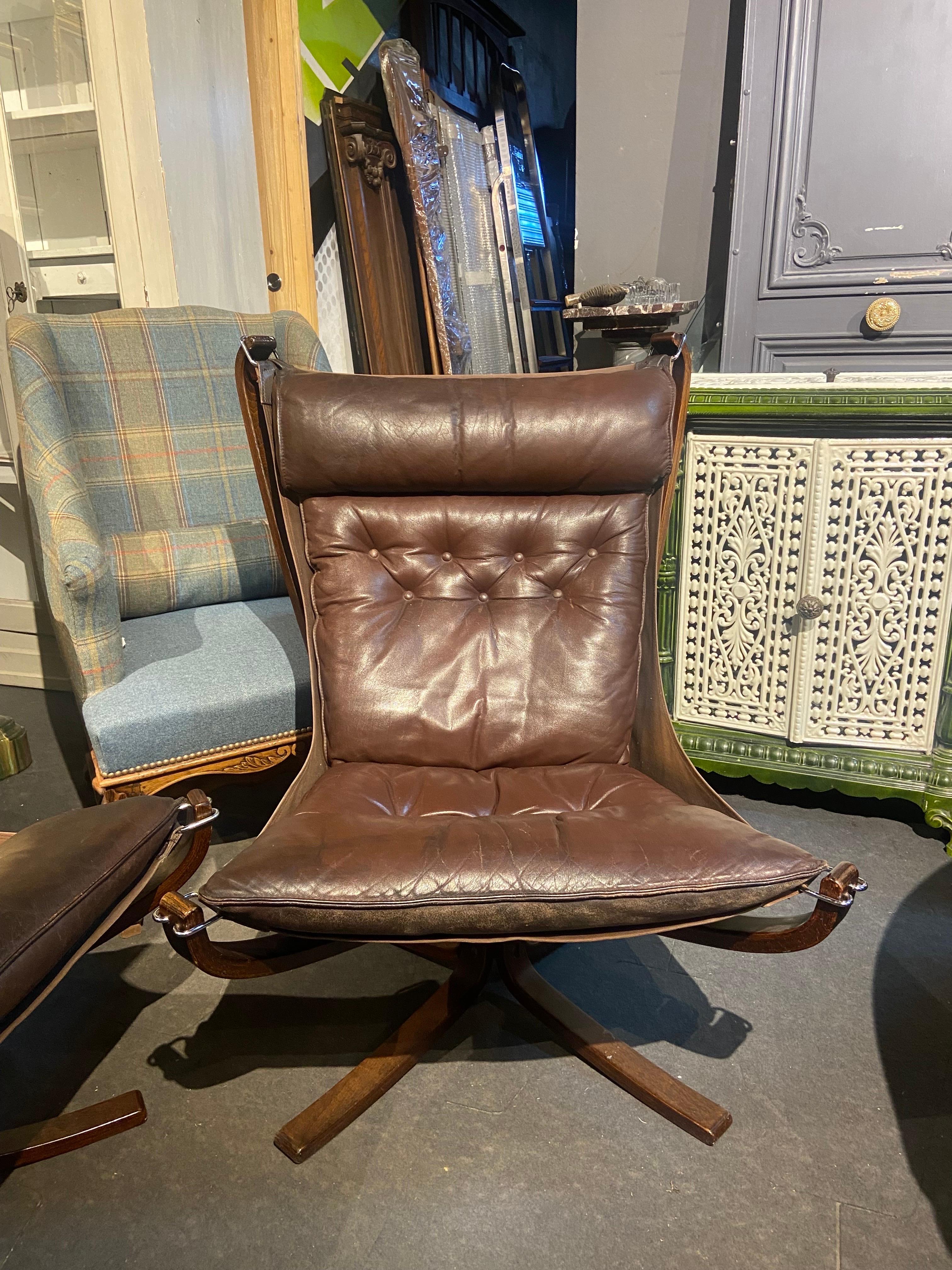 Norwegischer Vintage Falcon Lounge Chair von Sigurd Ressell für Vatne Møbler, 1960er Jahre im Angebot 8