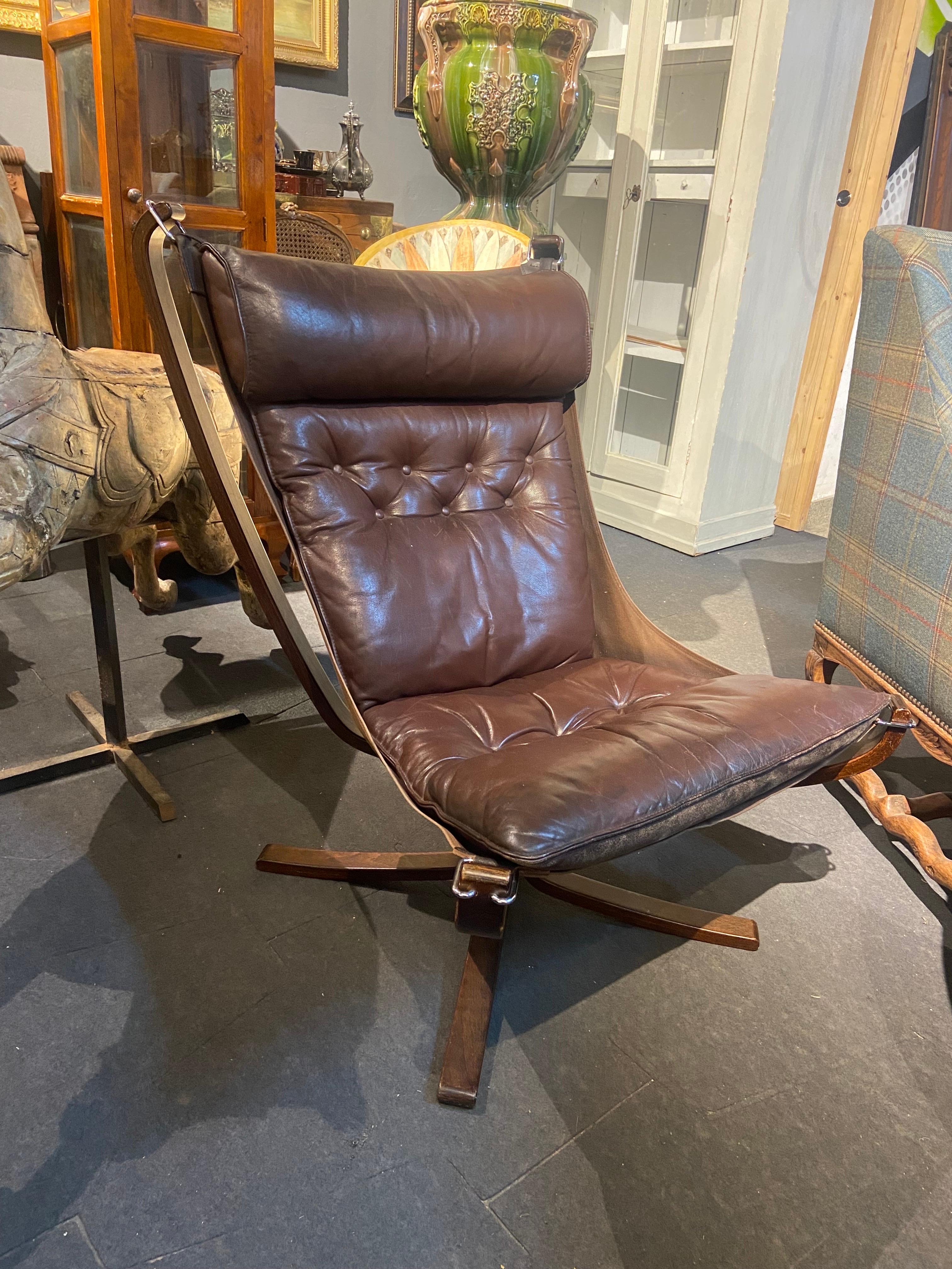 Norwegischer Vintage Falcon Lounge Chair von Sigurd Ressell für Vatne Møbler, 1960er Jahre im Angebot 9