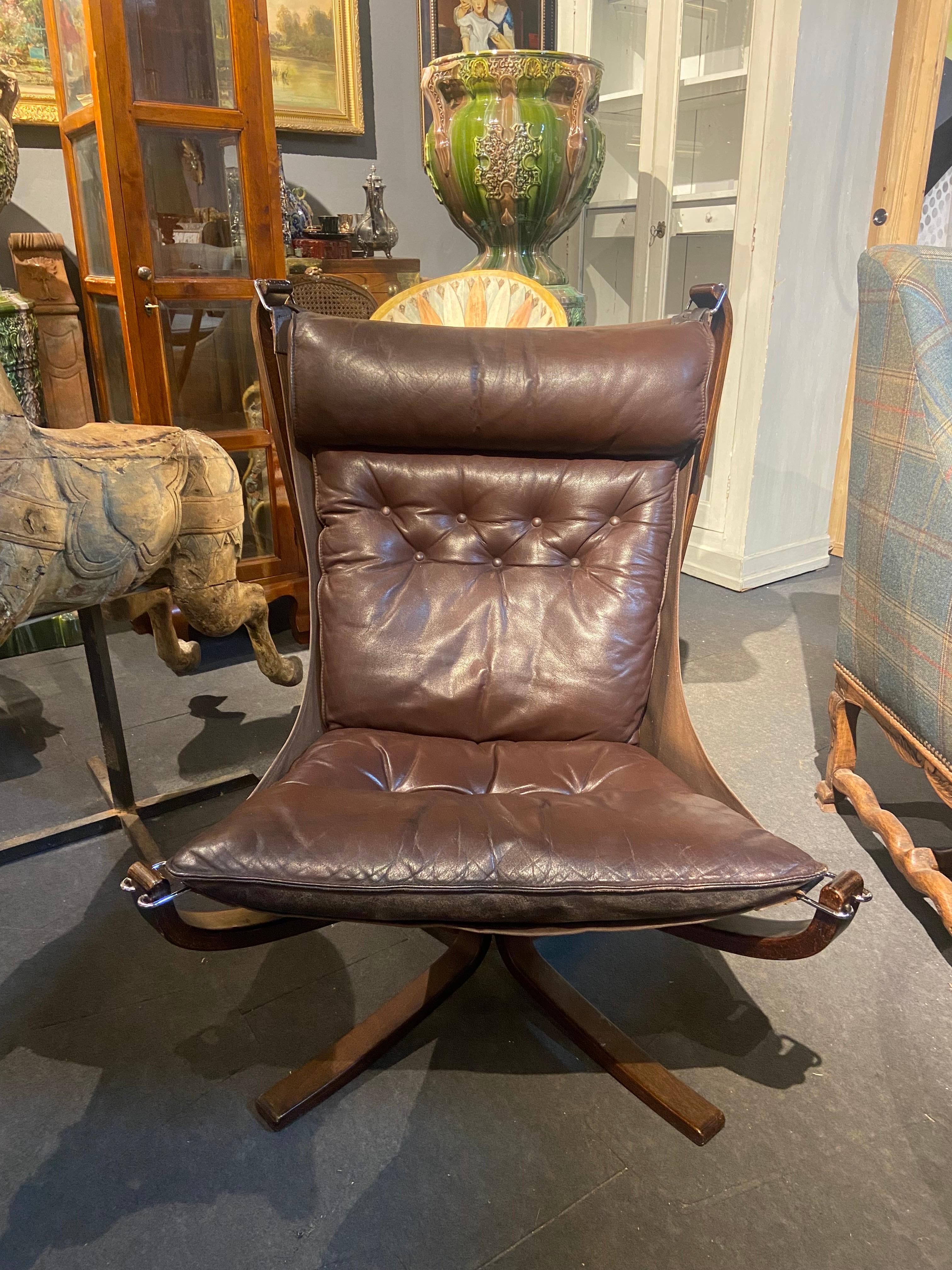 Norwegischer Vintage Falcon Lounge Chair von Sigurd Ressell für Vatne Møbler, 1960er Jahre im Angebot 2
