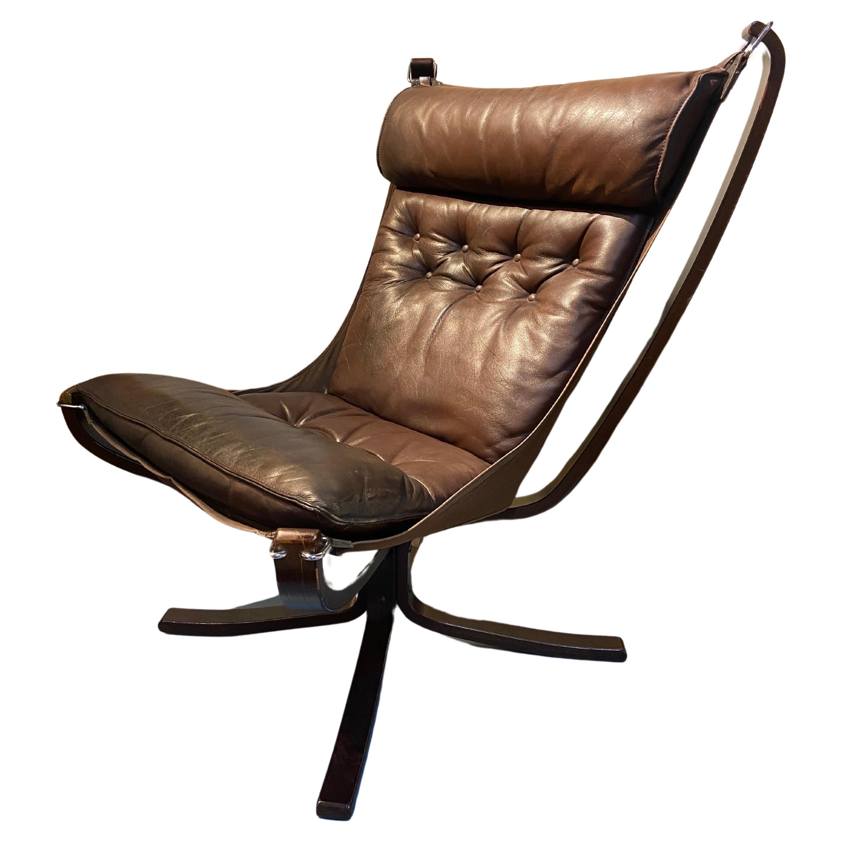 Norwegian Vintage Falcon Lounge Chair by Sigurd Ressell for Vatne Møbler, 1960s For Sale