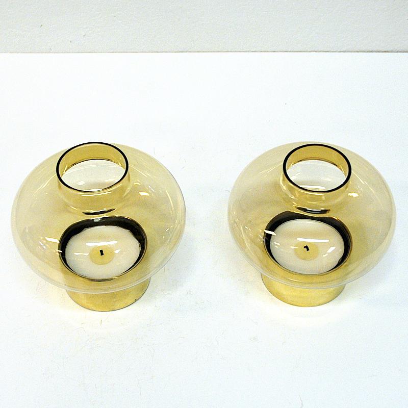 Norwegian Vintage Pair of Brass Candleholders by Colseth, 1960s In Good Condition In Stockholm, SE