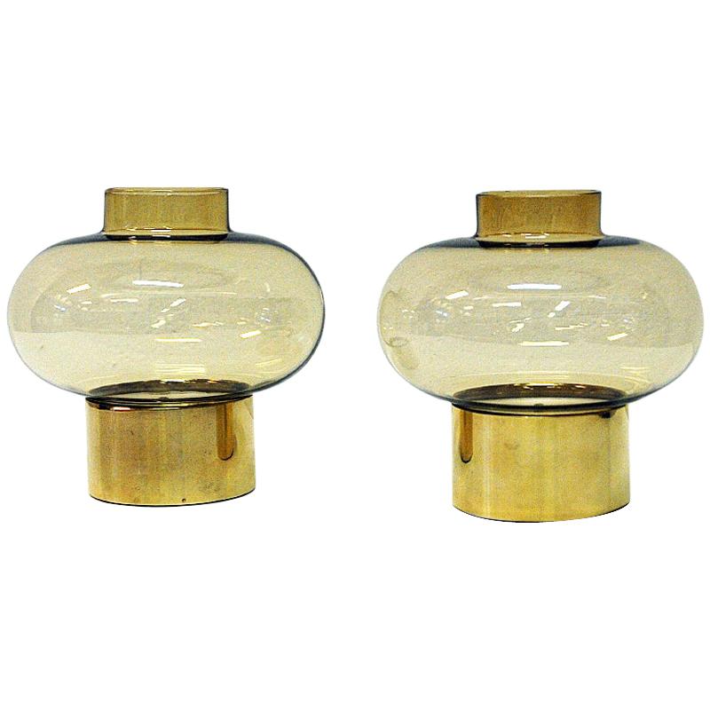 Norwegian Vintage Pair of Brass Candleholders by Colseth, 1960s