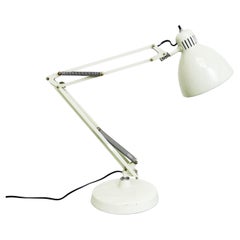 Lampe de bureau norvégienne Naska Loris en métal blanc par Jac Jacobsen pour Luxo, années 1950