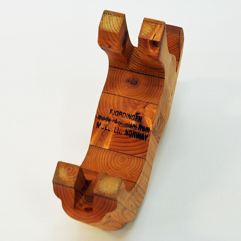 Late 20th Century Norwegian Wood Horse Figurine Fjordingen, 1980s