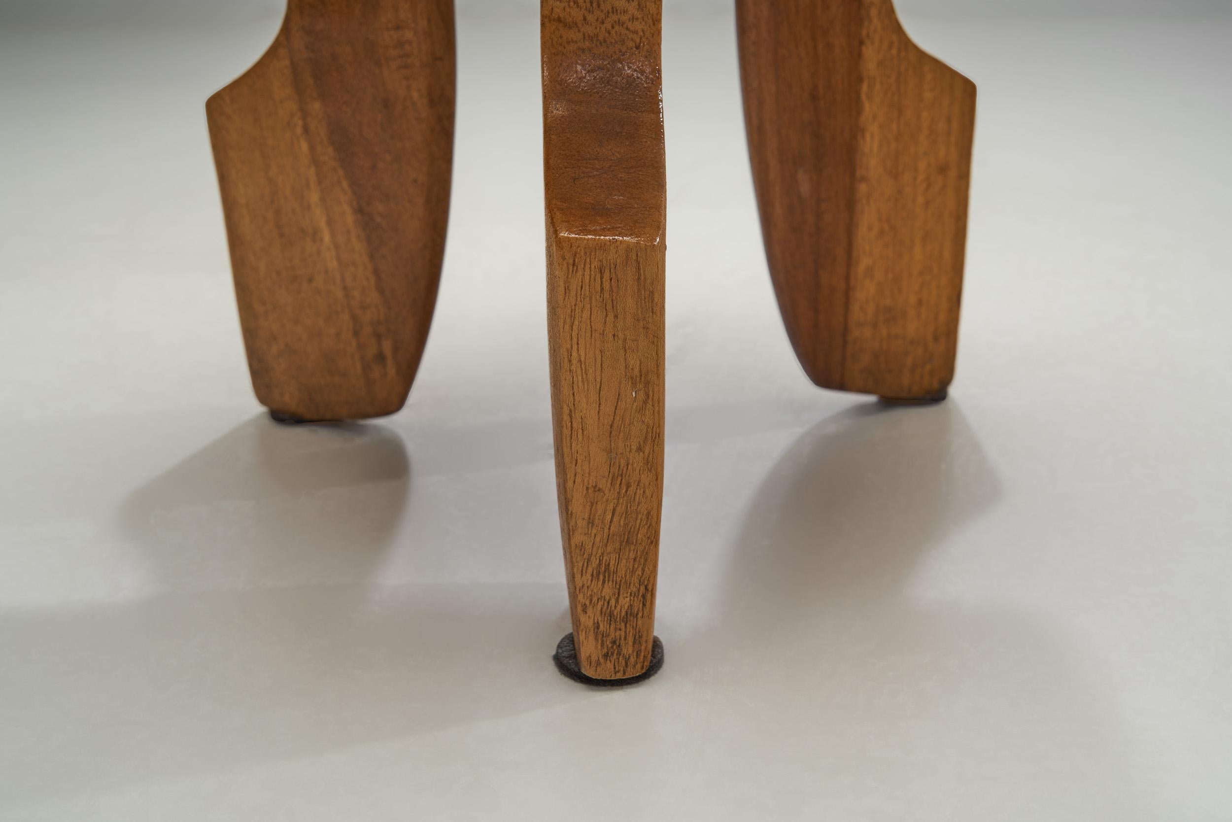 Norwegian Wooden Stool with Carved Legs, Norway, Early 20th Century 13