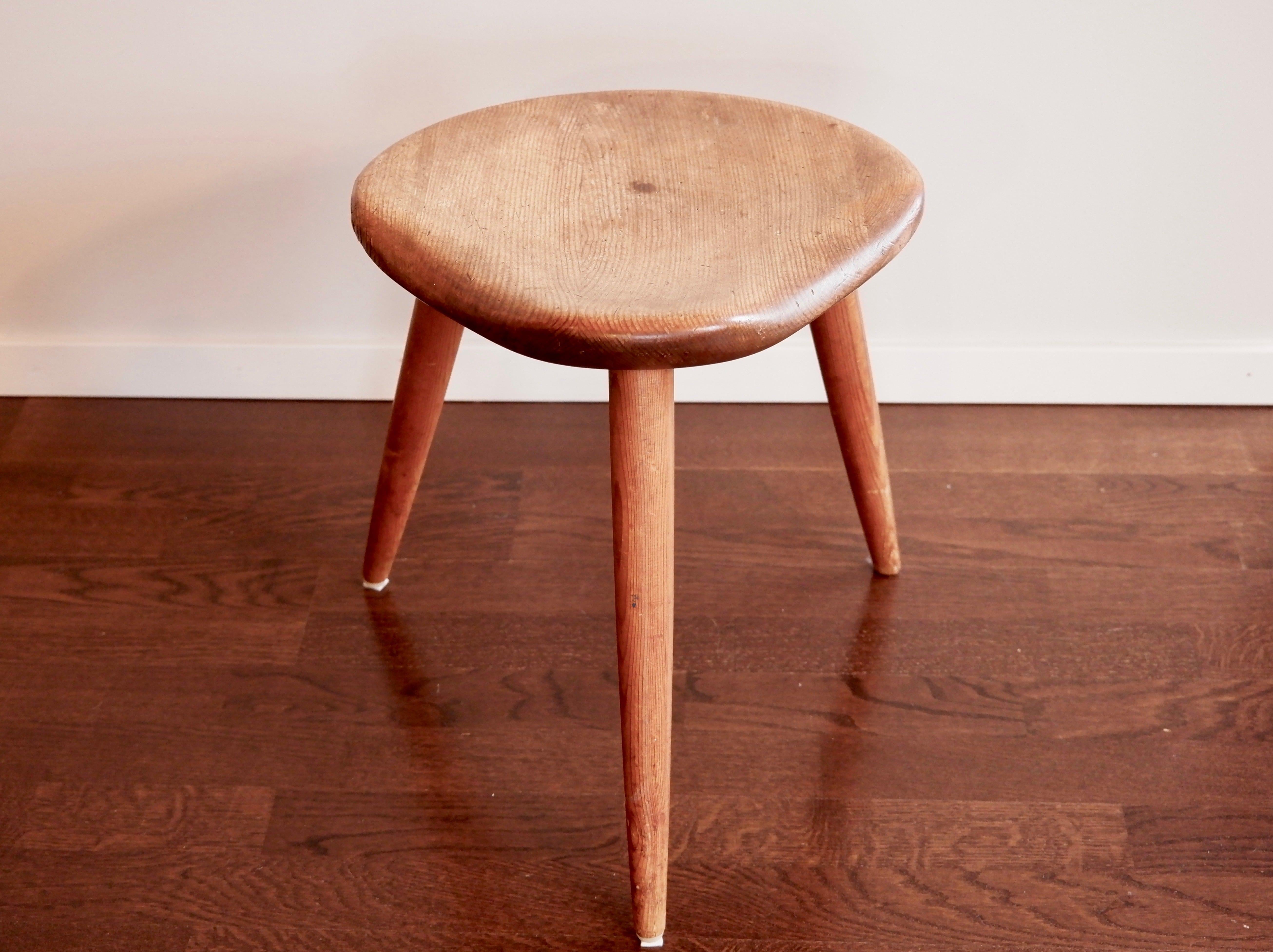 Norweigian Pine Stool for Norsk Husflid, 1950 3