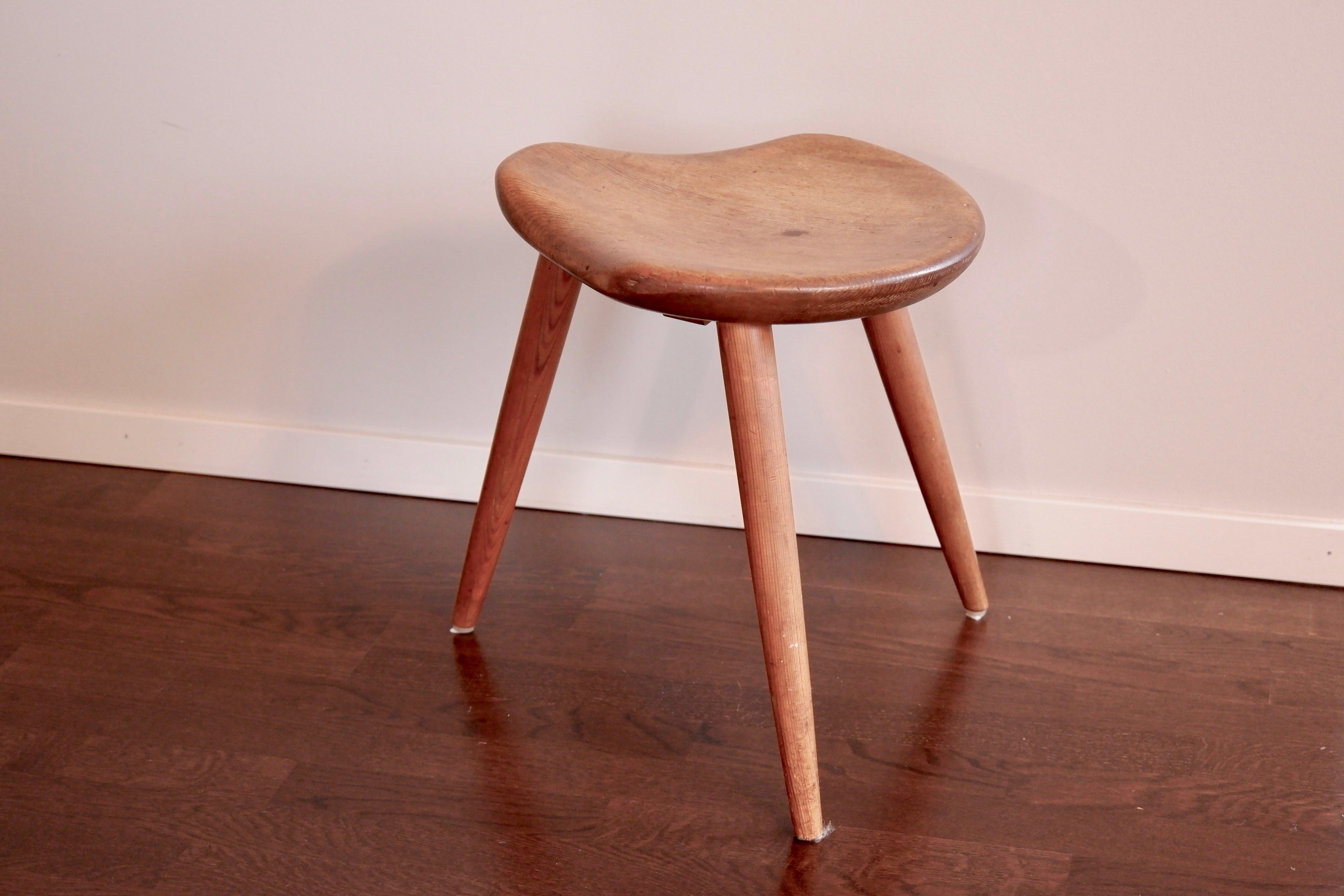 Norweigian Pine Stool for Norsk Husflid, 1950 6