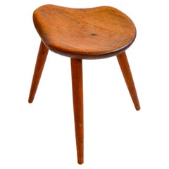 Used Norweigian Pine Stool for Norsk Husflid, 1950