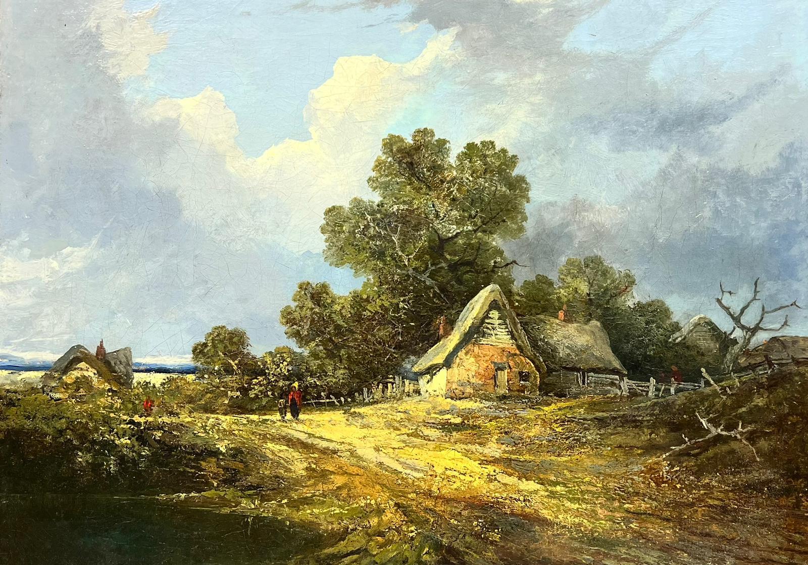 Artist/ School: Norwich School, circa 1876

Title: 'Norfolk Clay Lump and Thatched Cottages'. 

Medium: oil on canvas, framed

Framed: 24 x 31 inches
Painting: 19 x 26 inches

Provenance: private collection, East Anglia, England

Condition: The