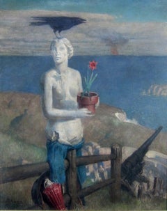 American surrealist oil painting by Norwood MacGilvary
