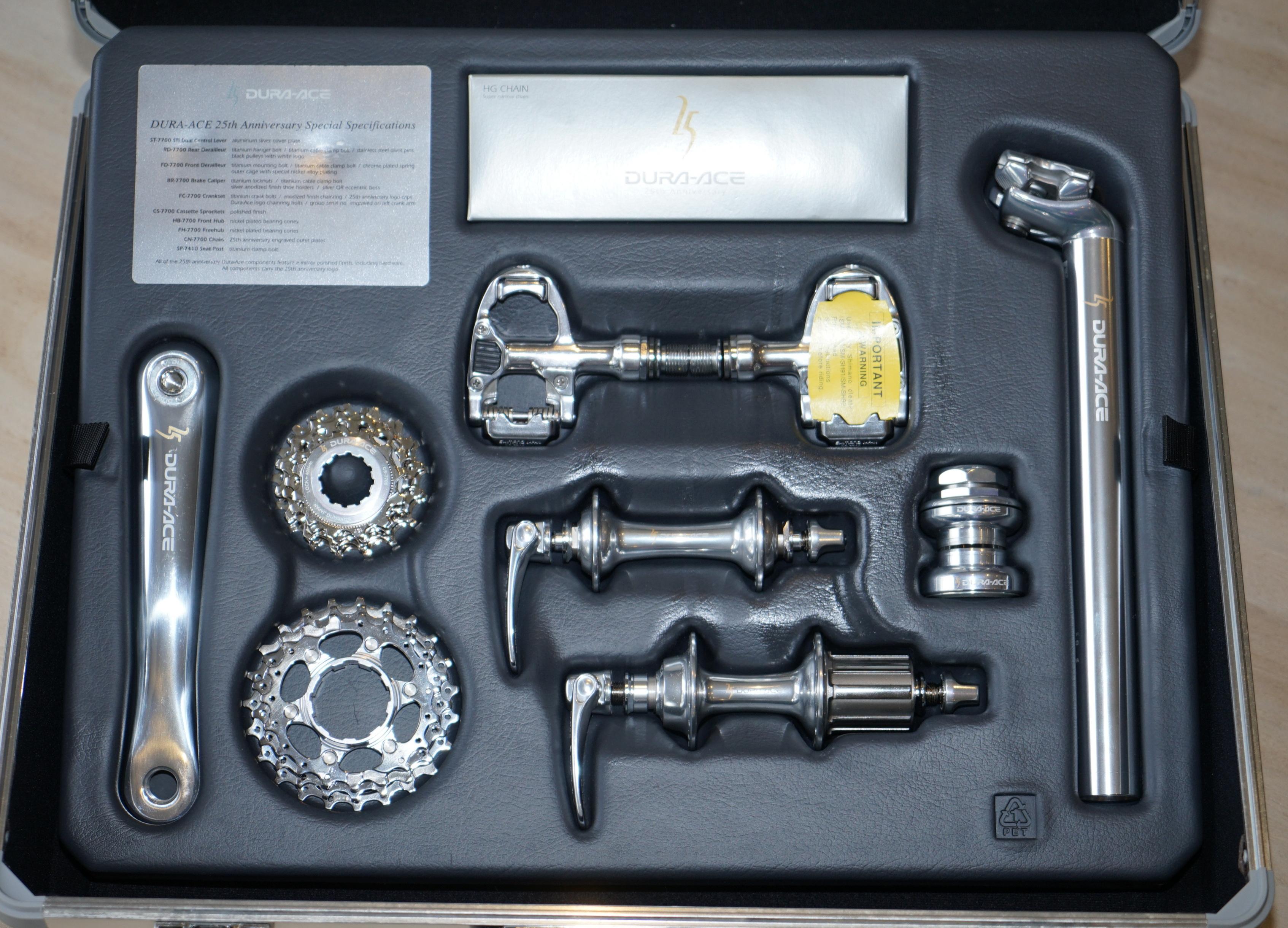 Nos 1998 Shimano Dura Ace 25th Anniversary Groupset Including Watch & Papers For Sale 3