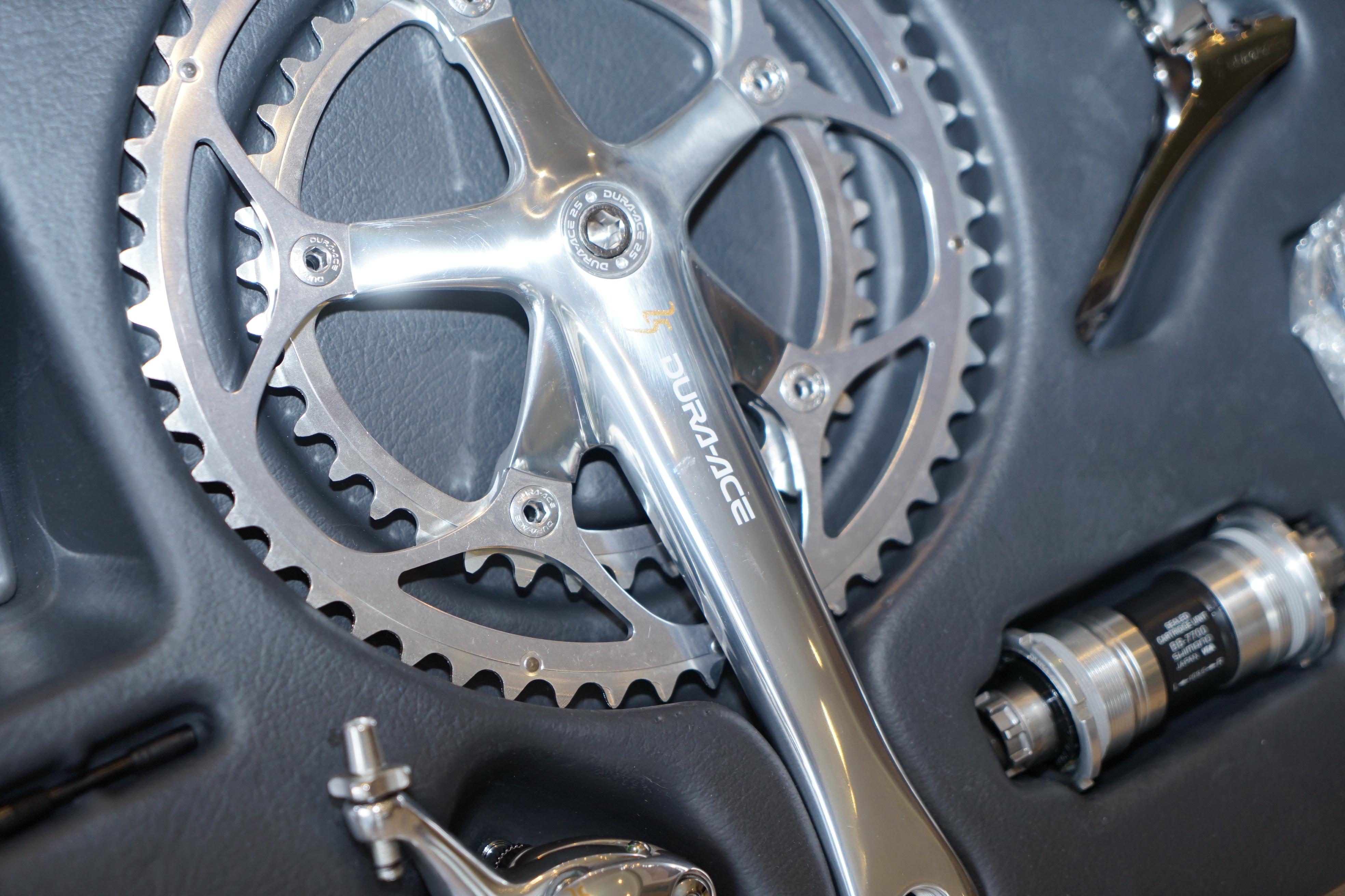 Hand-Crafted Nos 1998 Shimano Dura Ace 25th Anniversary Groupset Including Watch & Papers For Sale