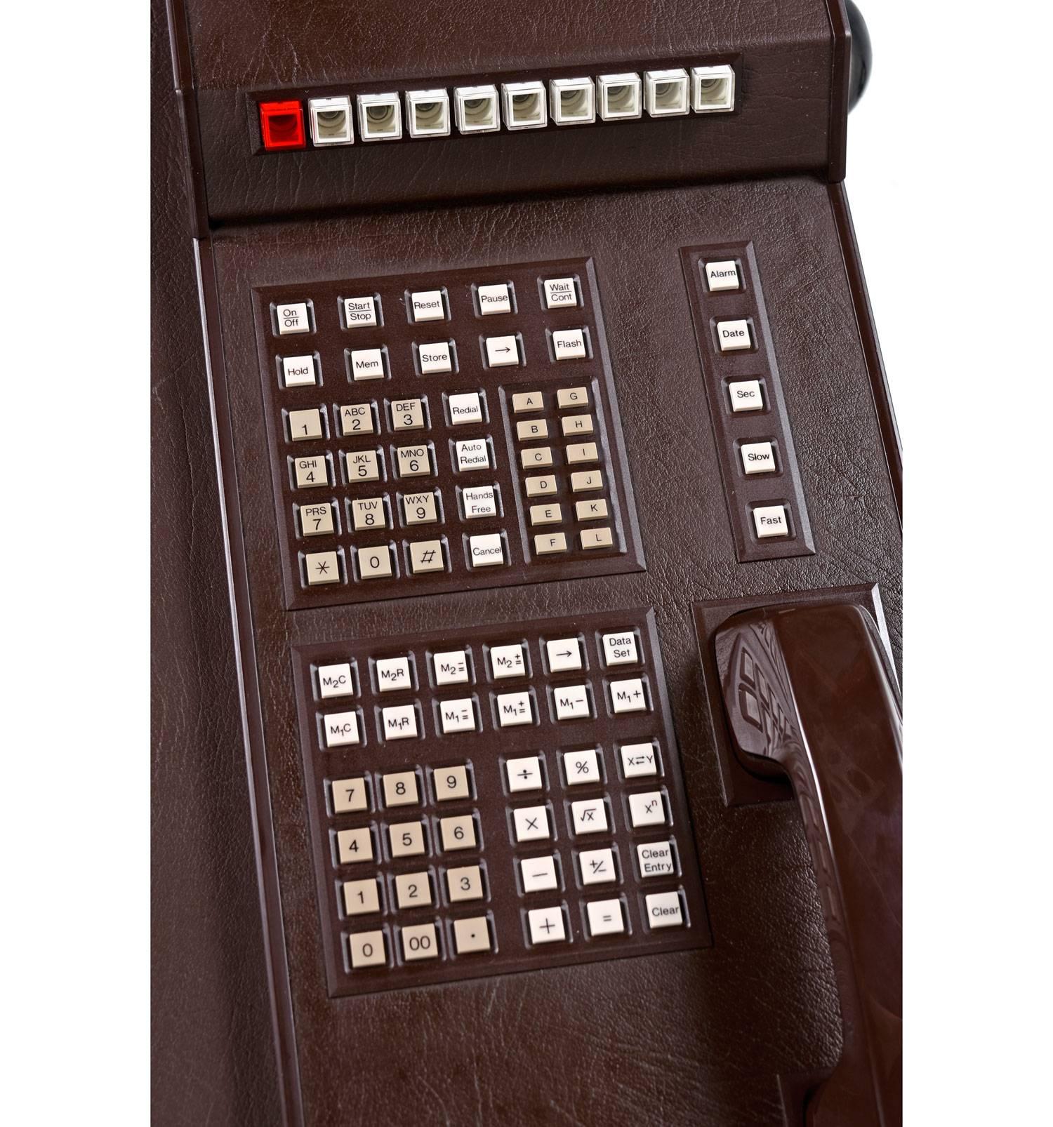 NOS Bynamics Leather Desk Director Phone System Six Hundred, 1985 1