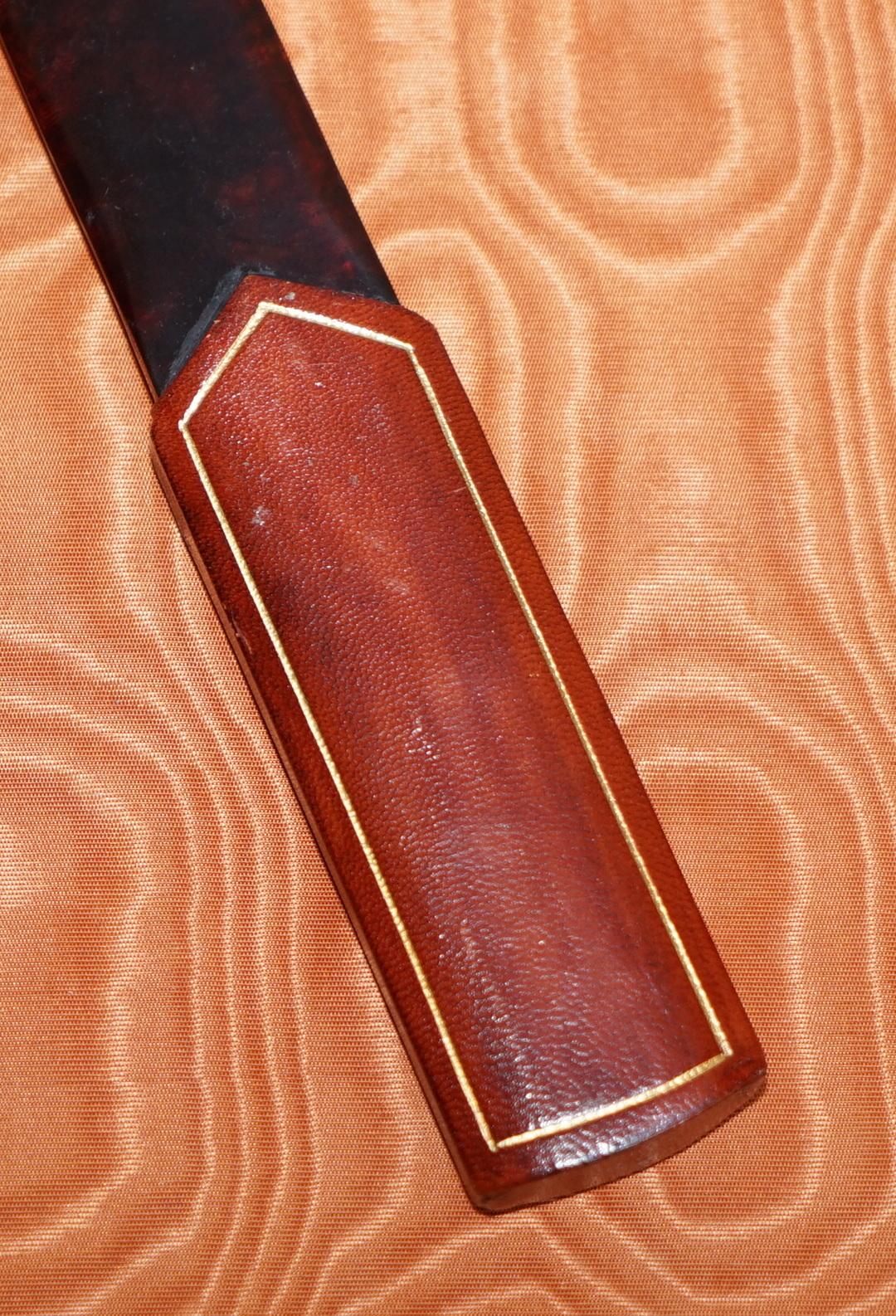 Nos Liberty's London Brown Leather & Silk Desk Tidy Set Pen Pot Filing Note Pad 1