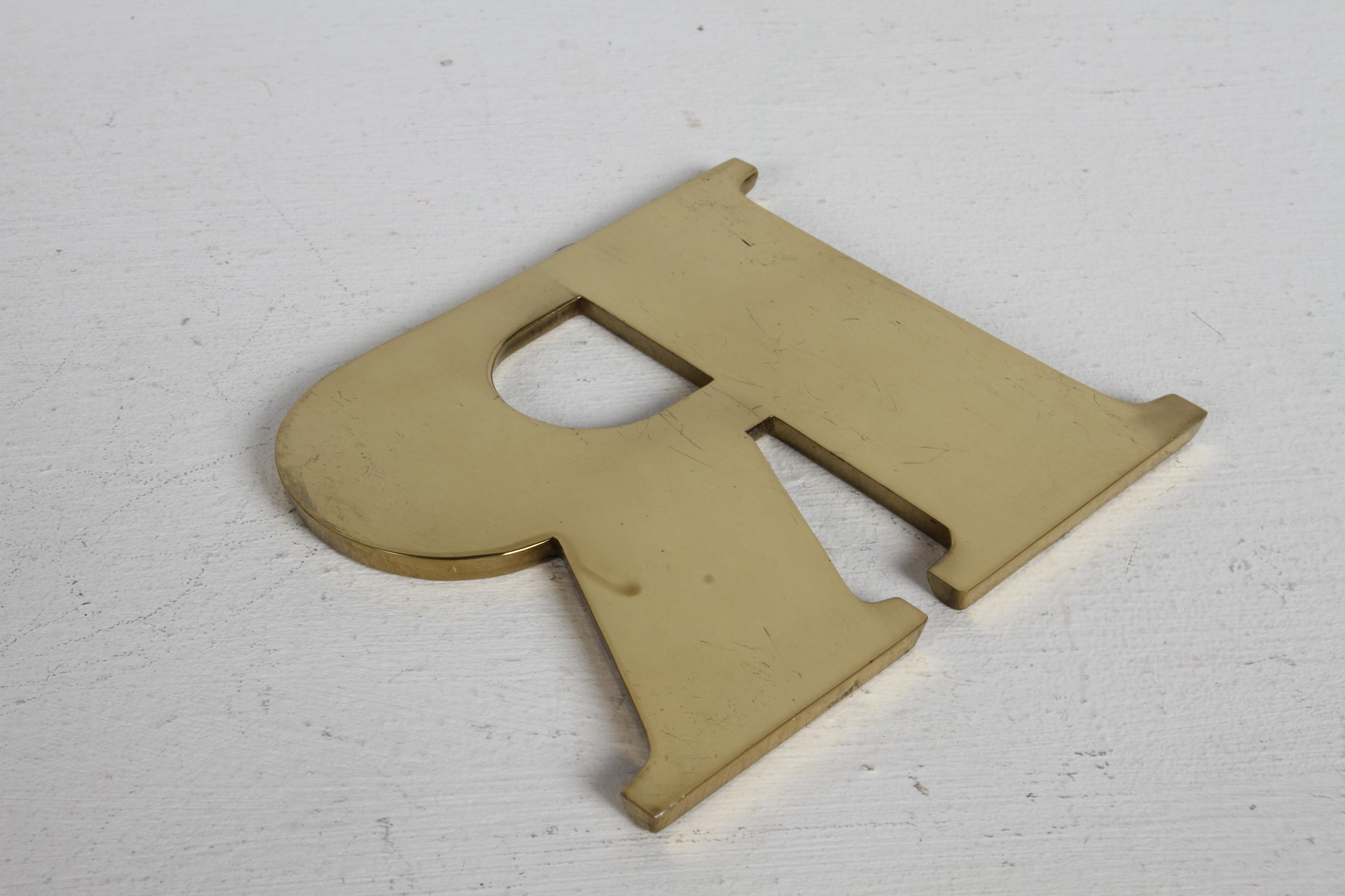 NOS - Mid-Century Modern Carl Auböck Style Brass Initial 