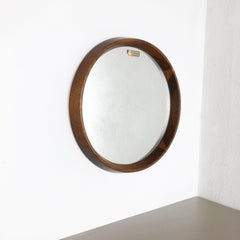 ¡NOS! Espejo original de los años 60 de cristal y madera de roble, Made in Germany nº 1