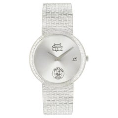 NOS Piaget Ultra-Thin Automatic White Gold Qatar Crest Dial 13342 A6