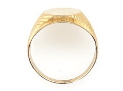 NOS Retro Signet Ring Yellow Gold Monogram Original 1940-1950 Mens