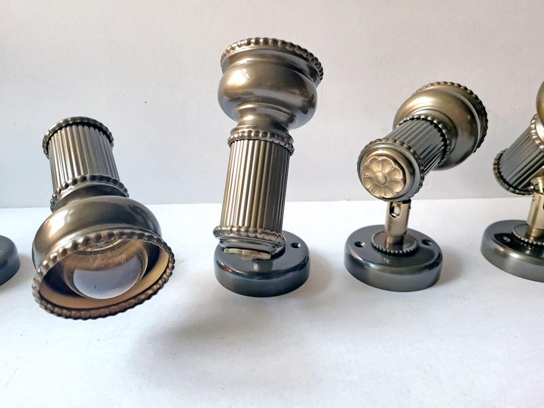 Mid-Century Modern NOS Set of Five Modernist Ceiling or Wall Lights Sconces, Germany, 1960s For Sale